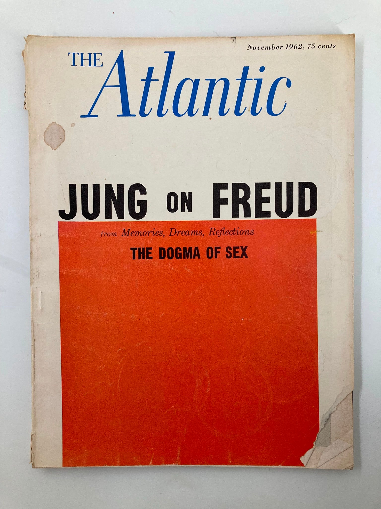 VTG The Atlantic Magazine November 1962 Jung on Freud from Memories No Label