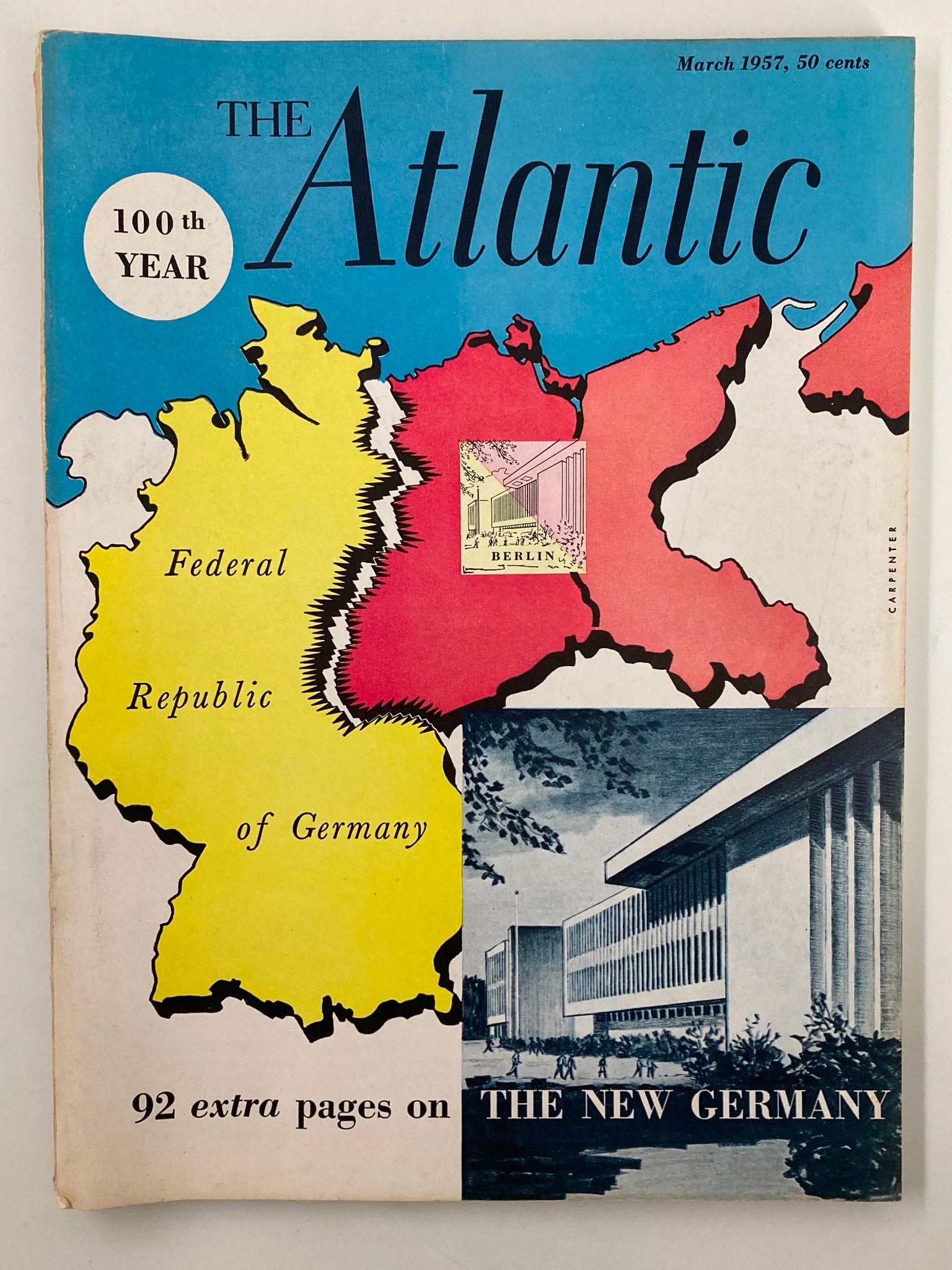 VTG The Atlantic Magazine March 1957 Federal Republic of Germany No Label