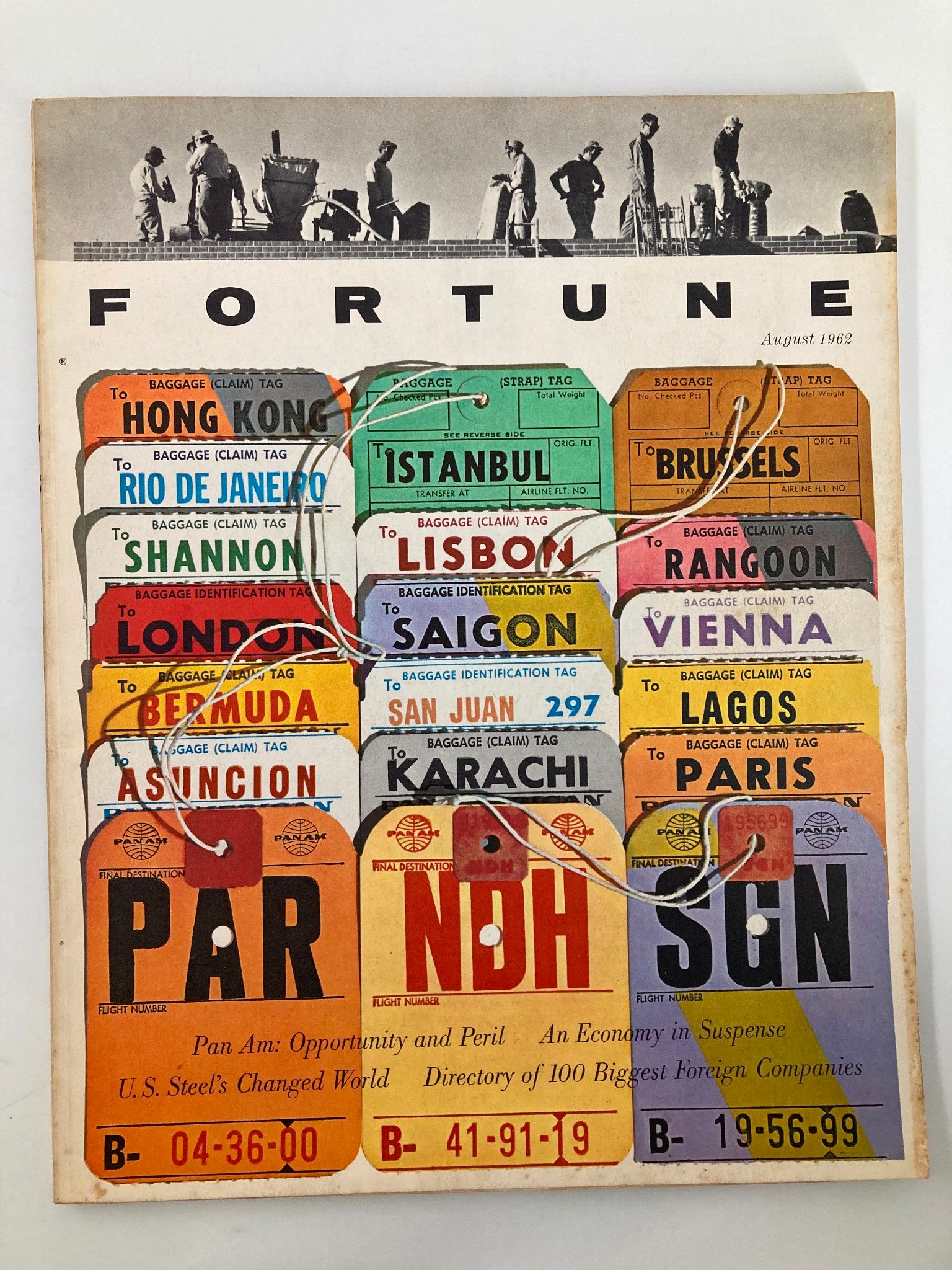 VTG Fortune Magazine August 1962 Pan Am Opportunity and Peril No Label