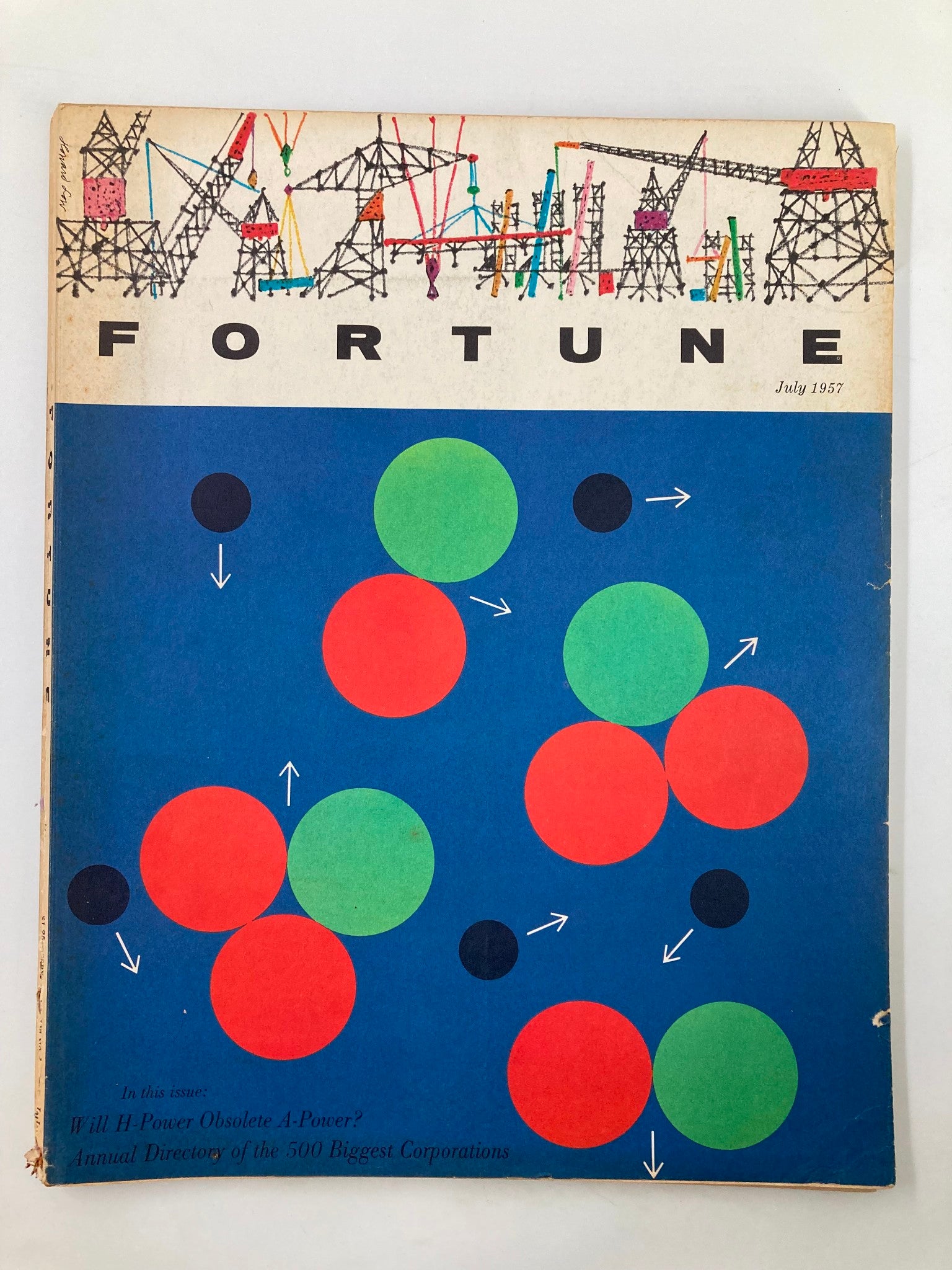 VTG Fortune Magazine July 1957 Will H-Power Obsolete A-Power? No Label