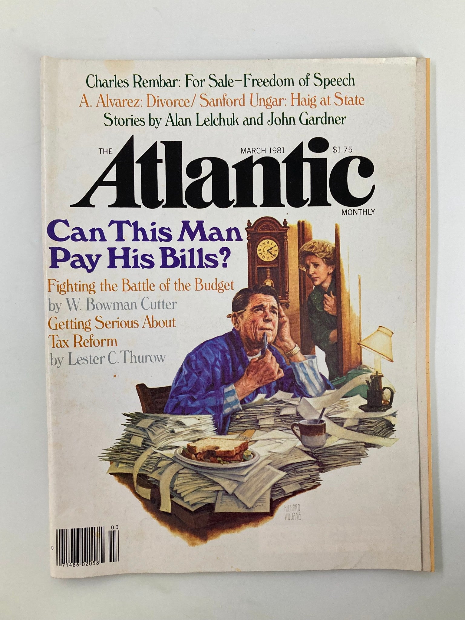 VTG The Atlantic Magazine March 1981 Can This Man Pay His Bills? No Label