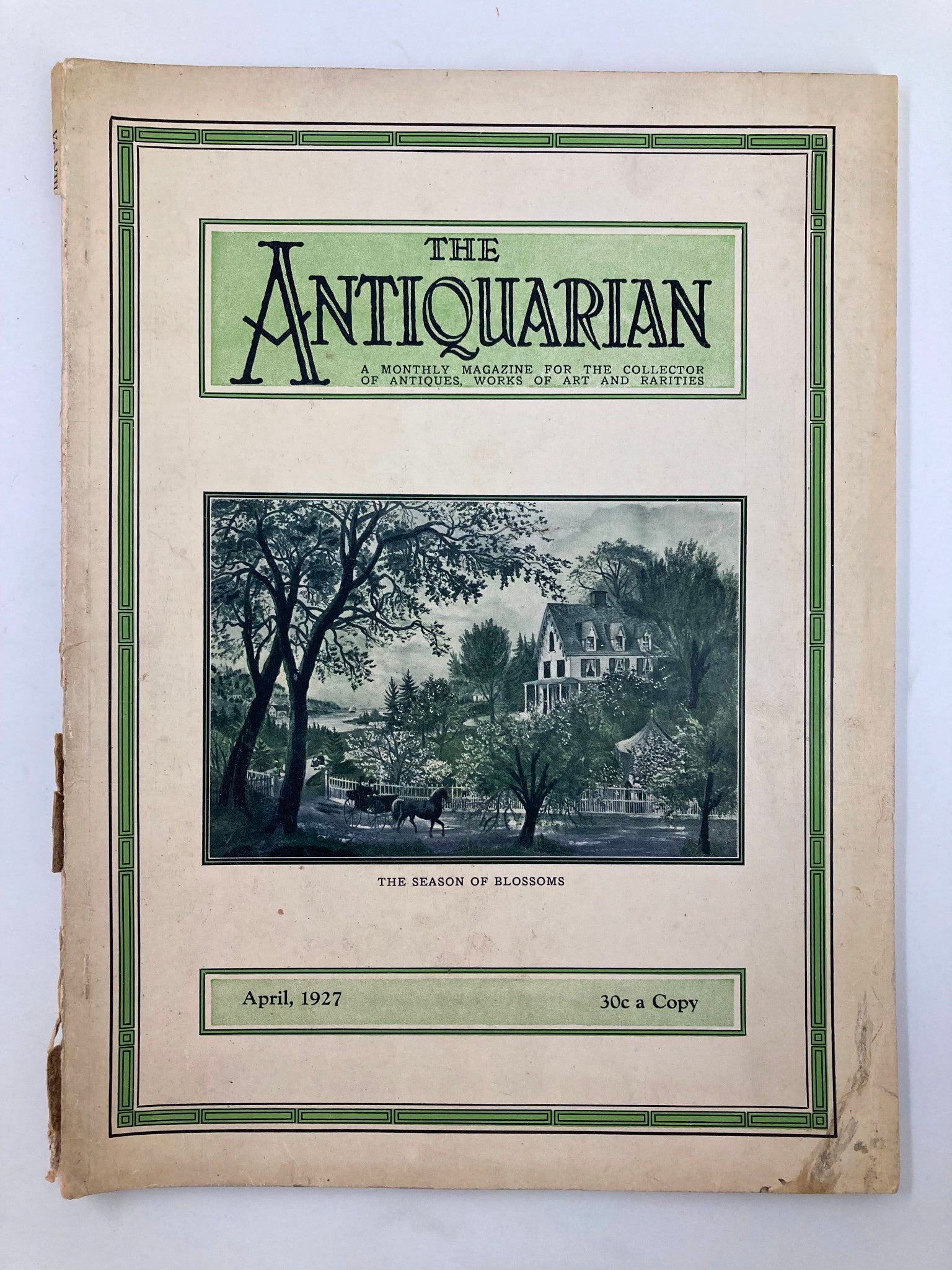 VTG The Antiquarian Magazine April 1927 The Season of Blossoms No Label