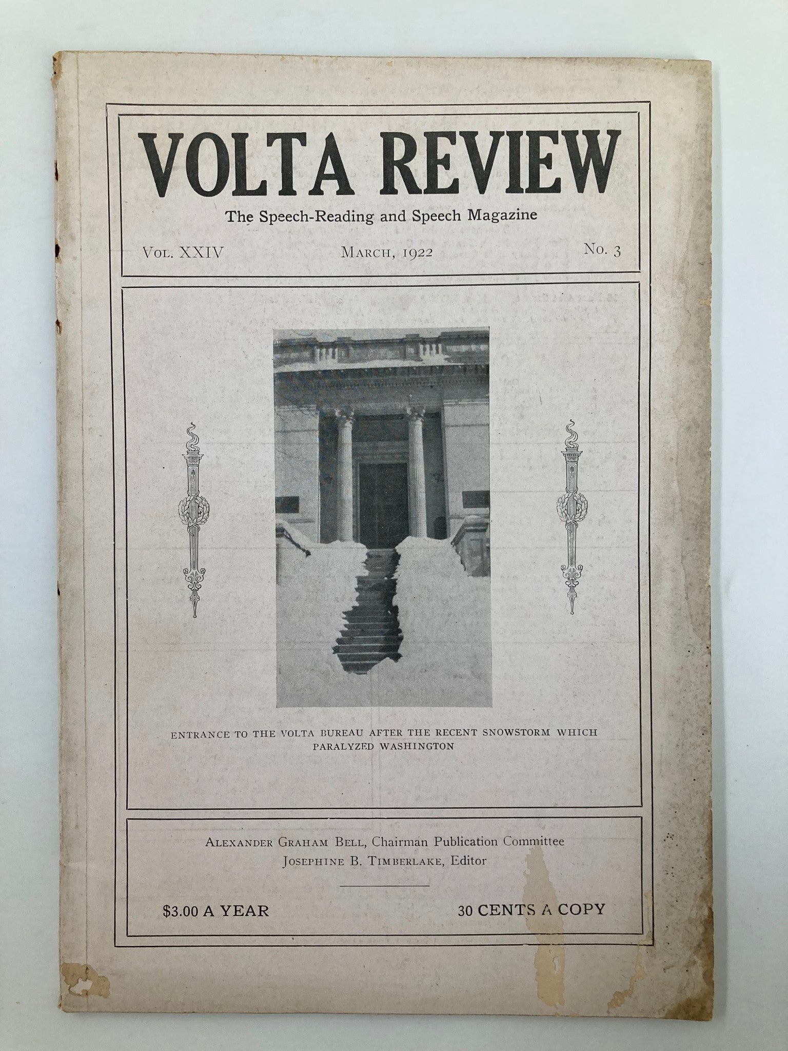 VTG Volta Review Magazine March 1922 Entrance To The Volta Bureau No Label