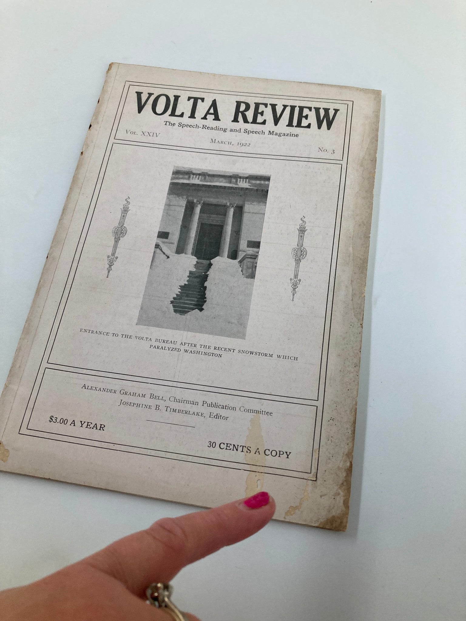 VTG Volta Review Magazine March 1922 Entrance To The Volta Bureau No Label