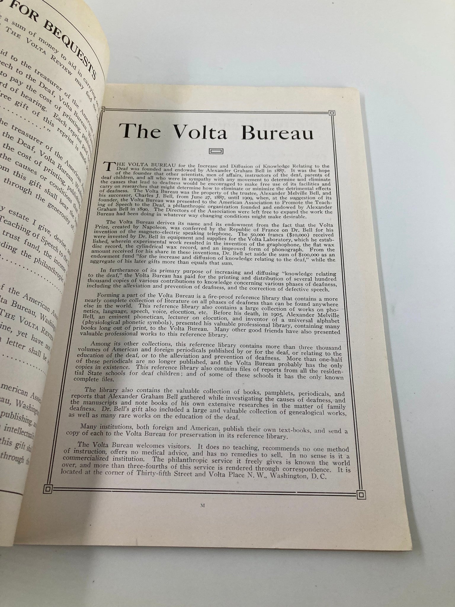 VTG Volta Review Magazine January 1921 The Wright of Oral School No Label