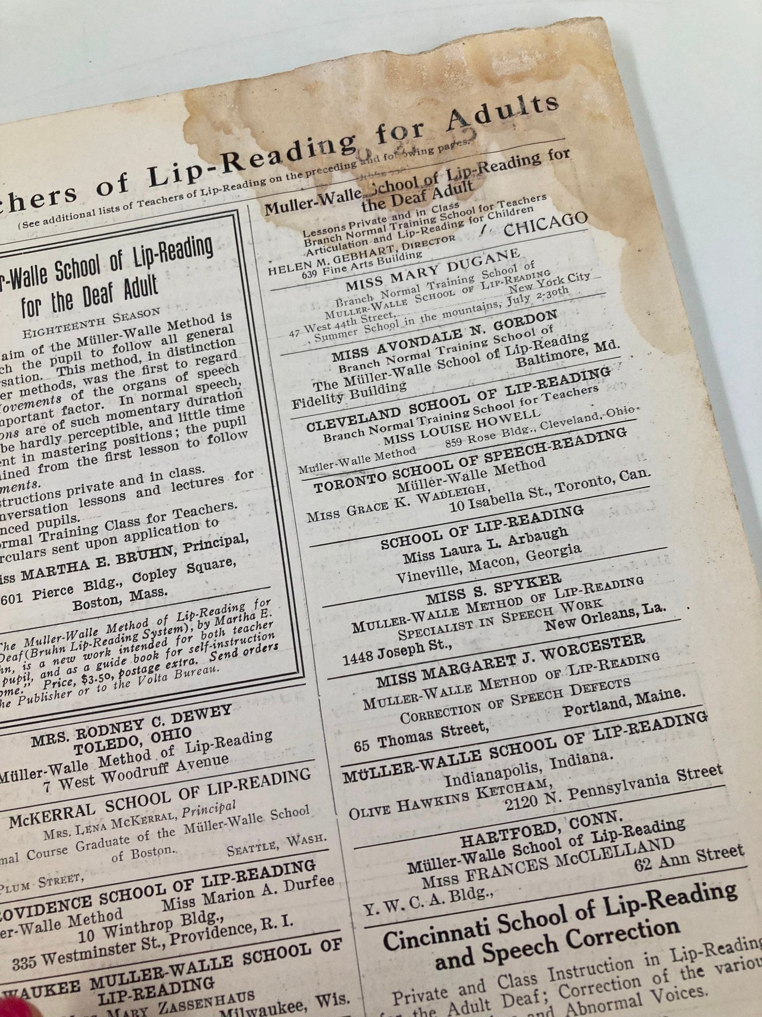 VTG Volta Review Magazine July 1920 Edmun Lyon of Speech to the Deaf No Label