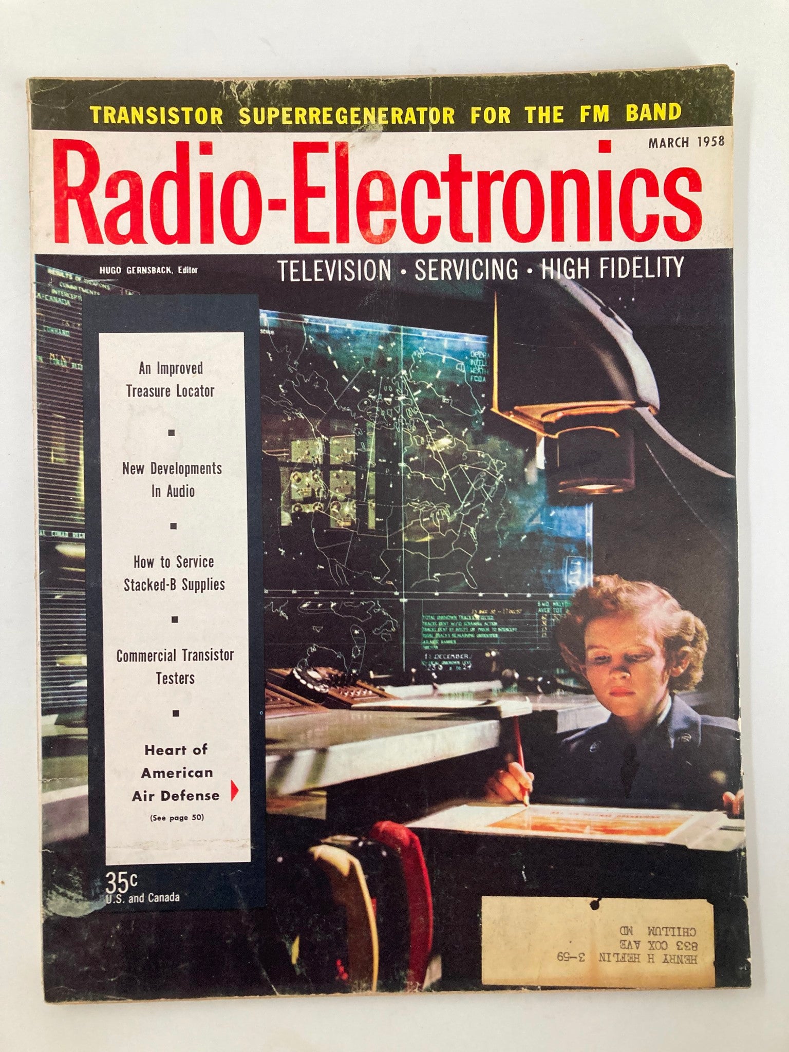 VTG Radio-Electronics Magazine March 1958 A/3C Janet F. Streib Aircraft Control