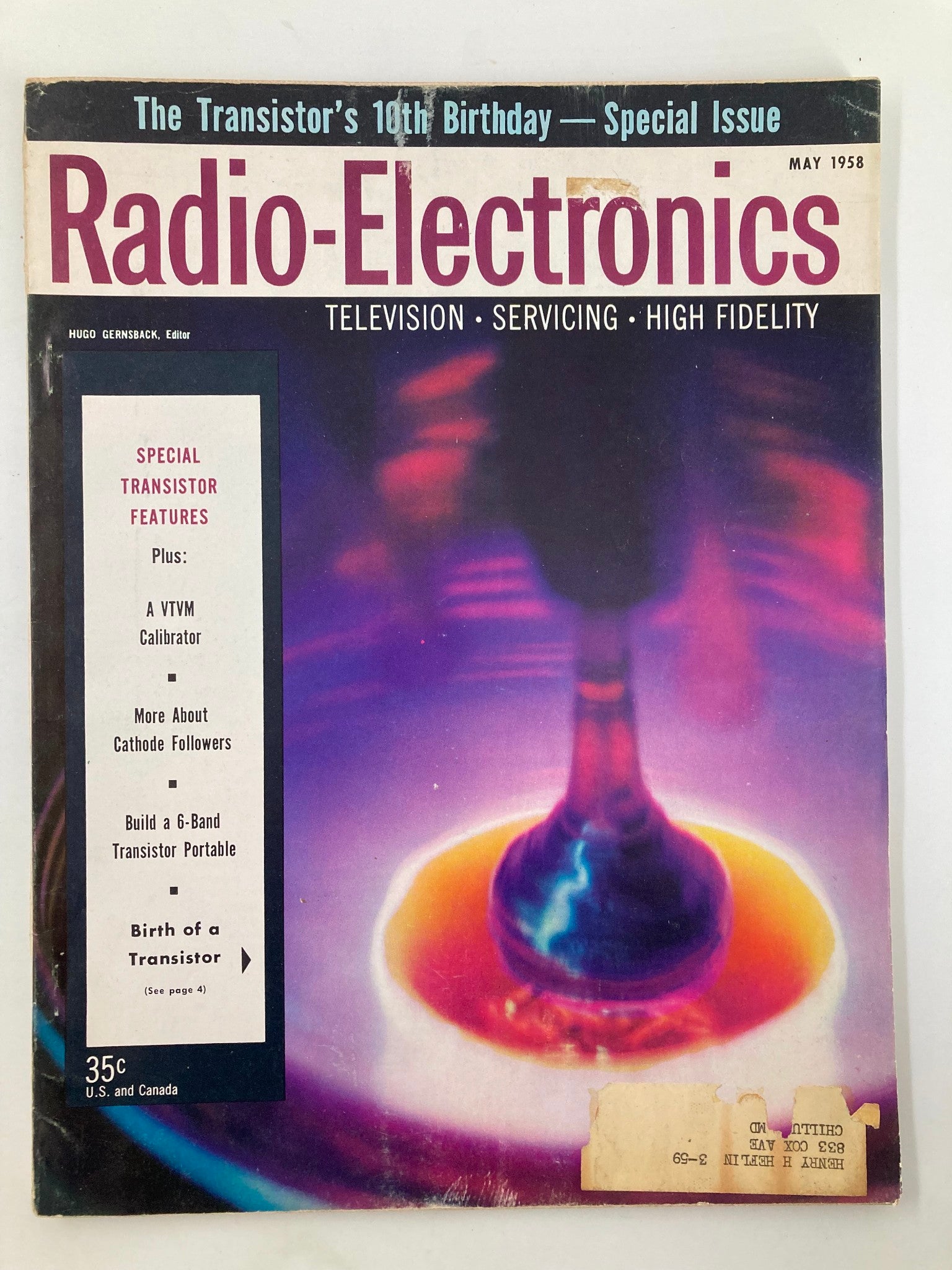 VTG Radio-Electronics Magazine May 1958 A Single Crystal of Germanium