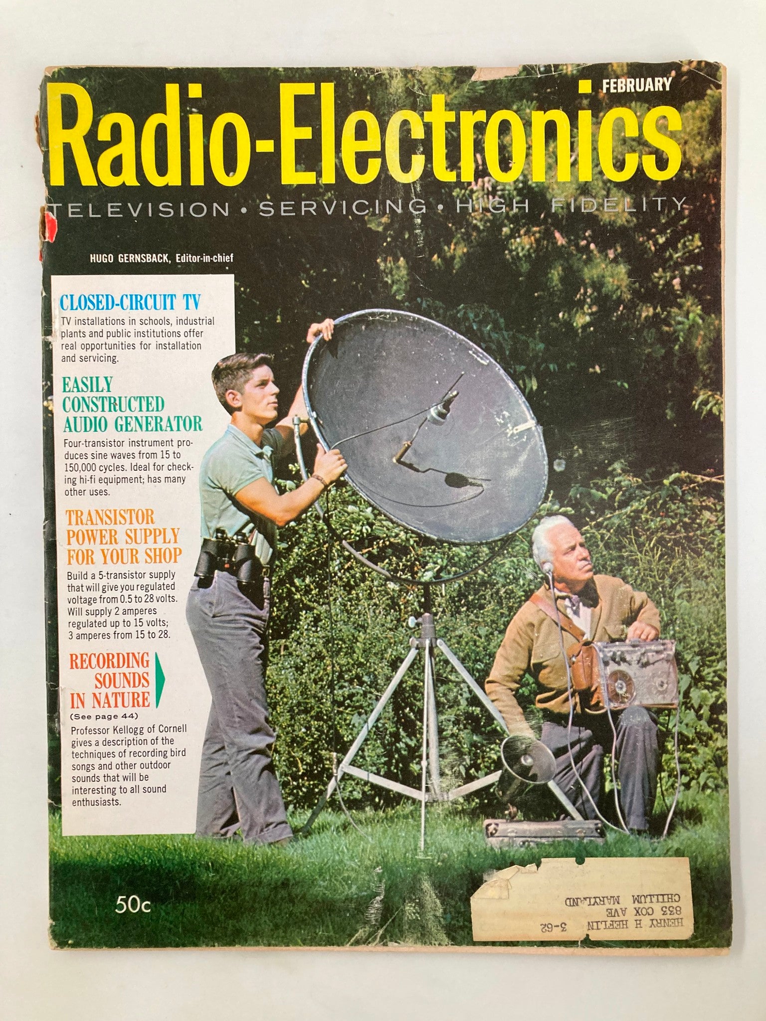 VTG Radio-Electronics Magazine February 1962 Recording Sounds in Nature