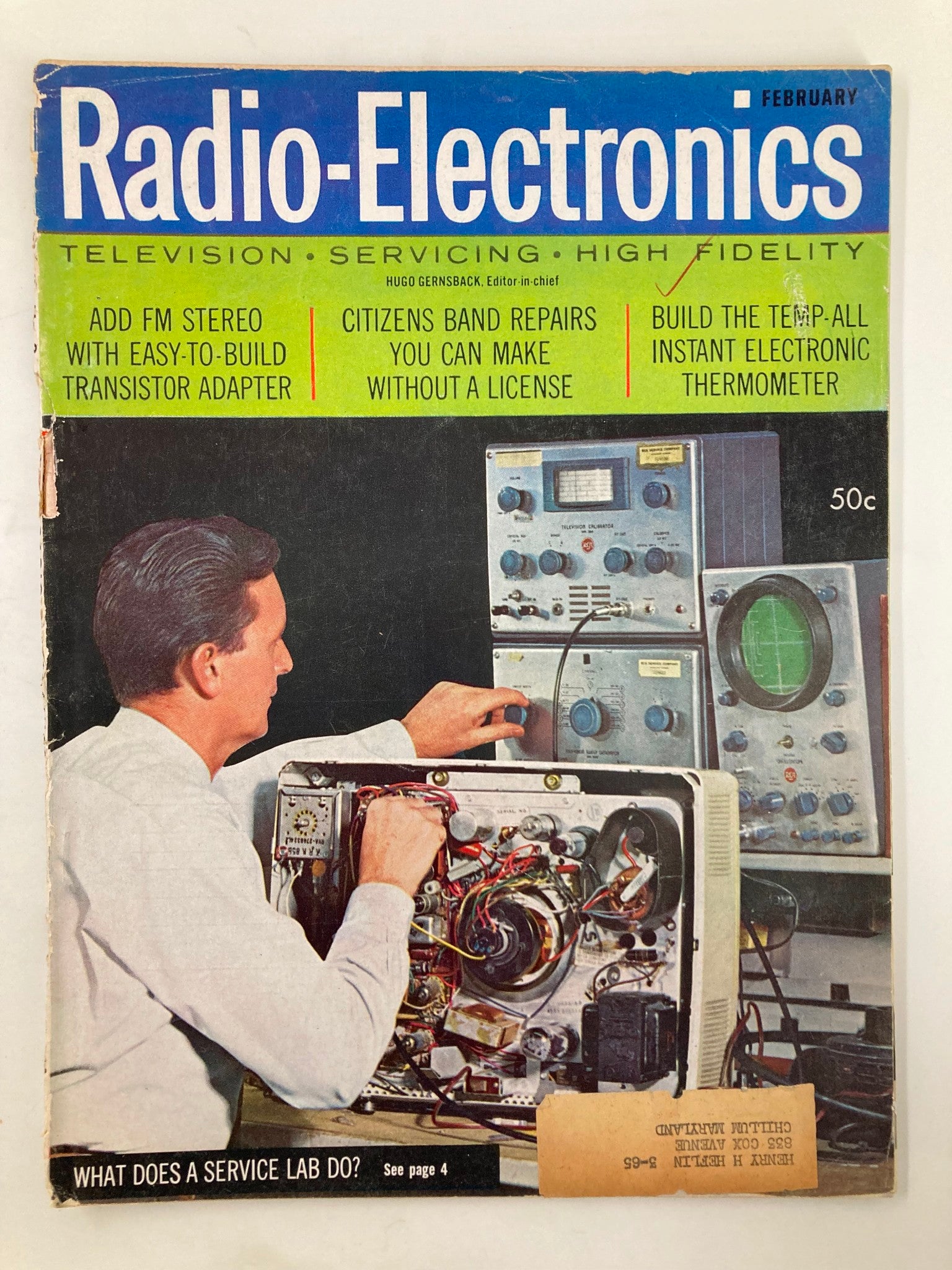 VTG Radio-Electronics Magazine February 1963 What Does A Service Lab Do?