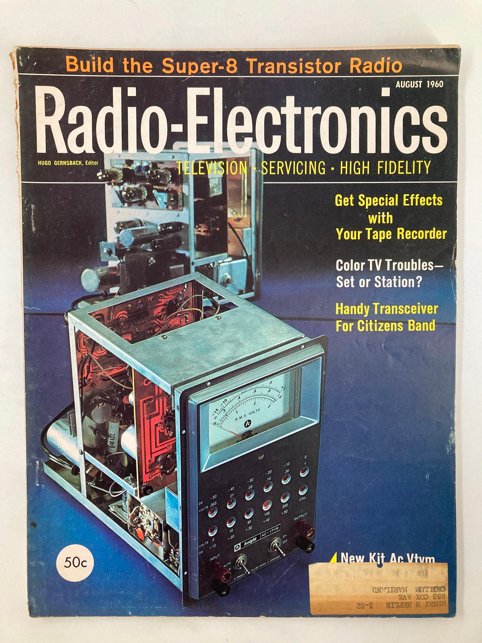 VTG Radio-Electronics Magazine August 1960 Knight-Kit AC VTVM Out of its Case