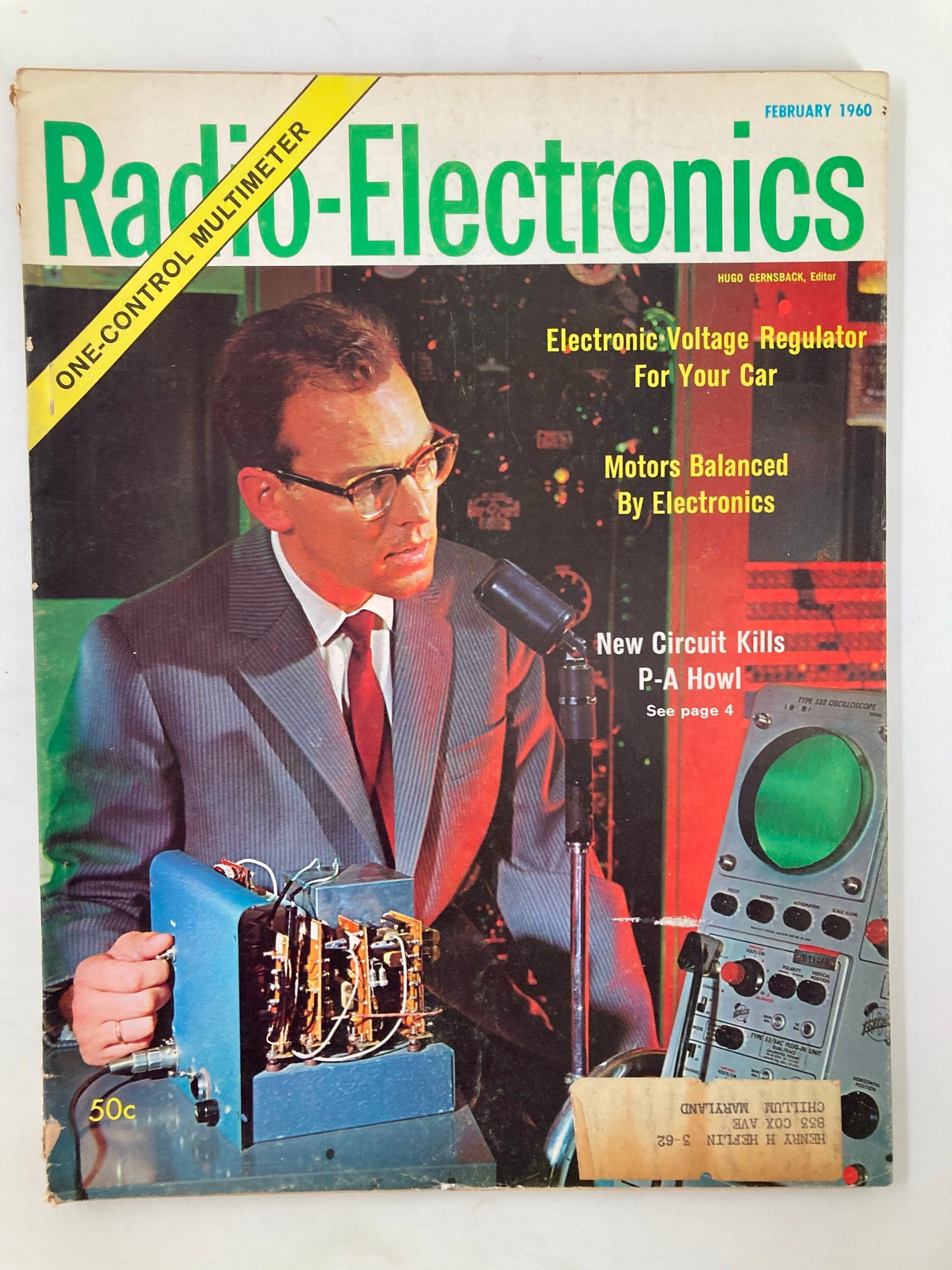 VTG Radio-Electronics Magazine February 1960 New Circuit Kills P-A Howl