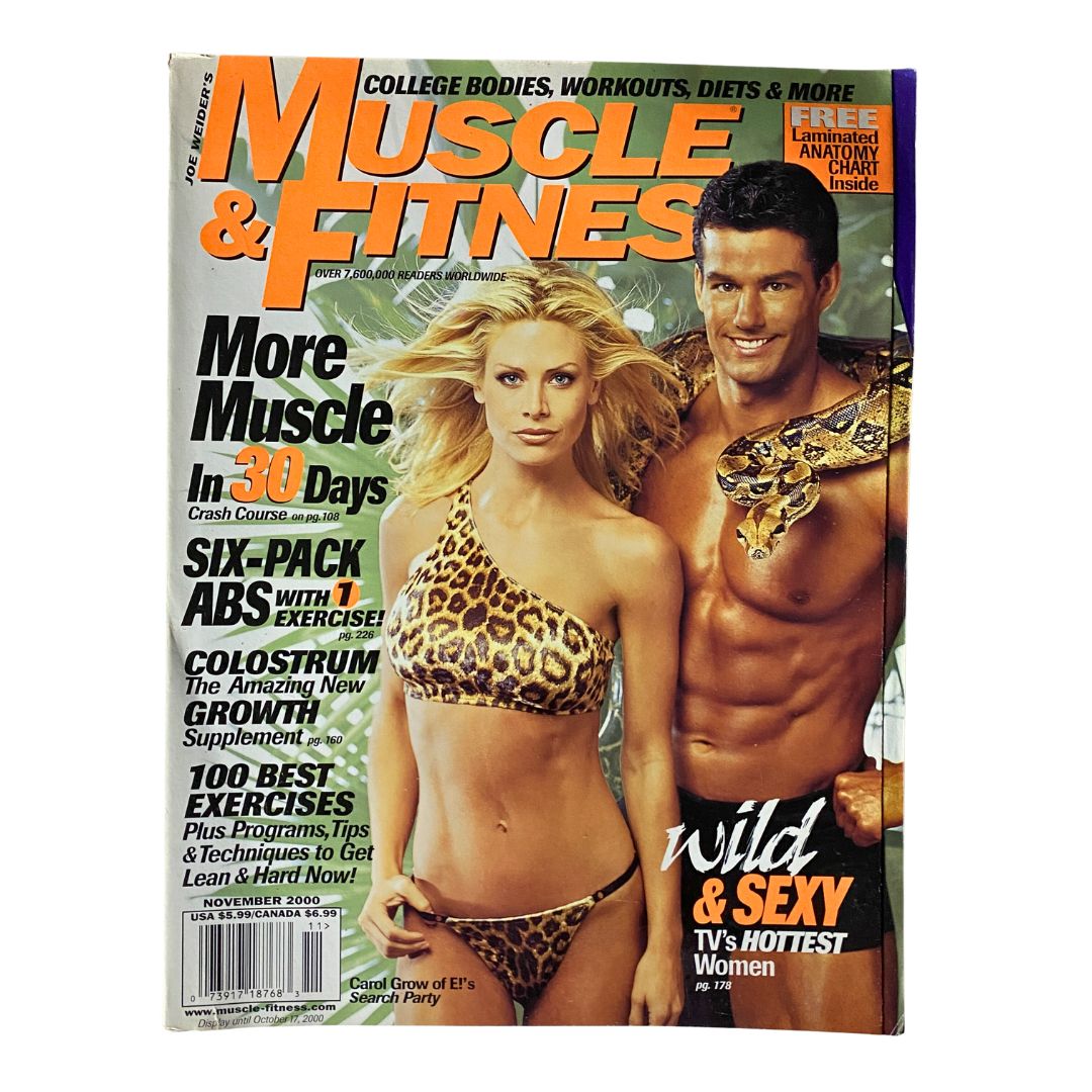 Muscle & Fitness Magazine November 2000 Carol Grow, Bill Davey No Label