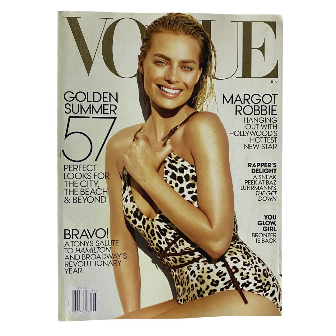 Vogue US Magazine June 2016 Margot Robbie Cover No Label VG