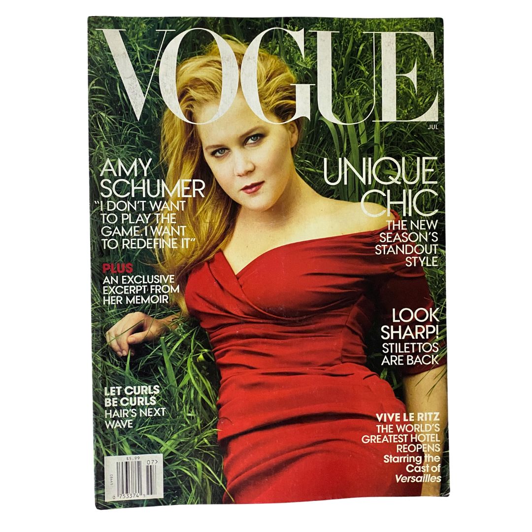 Vogue US Magazine July 2016 Actress Amy Schumer Cover No Label VG