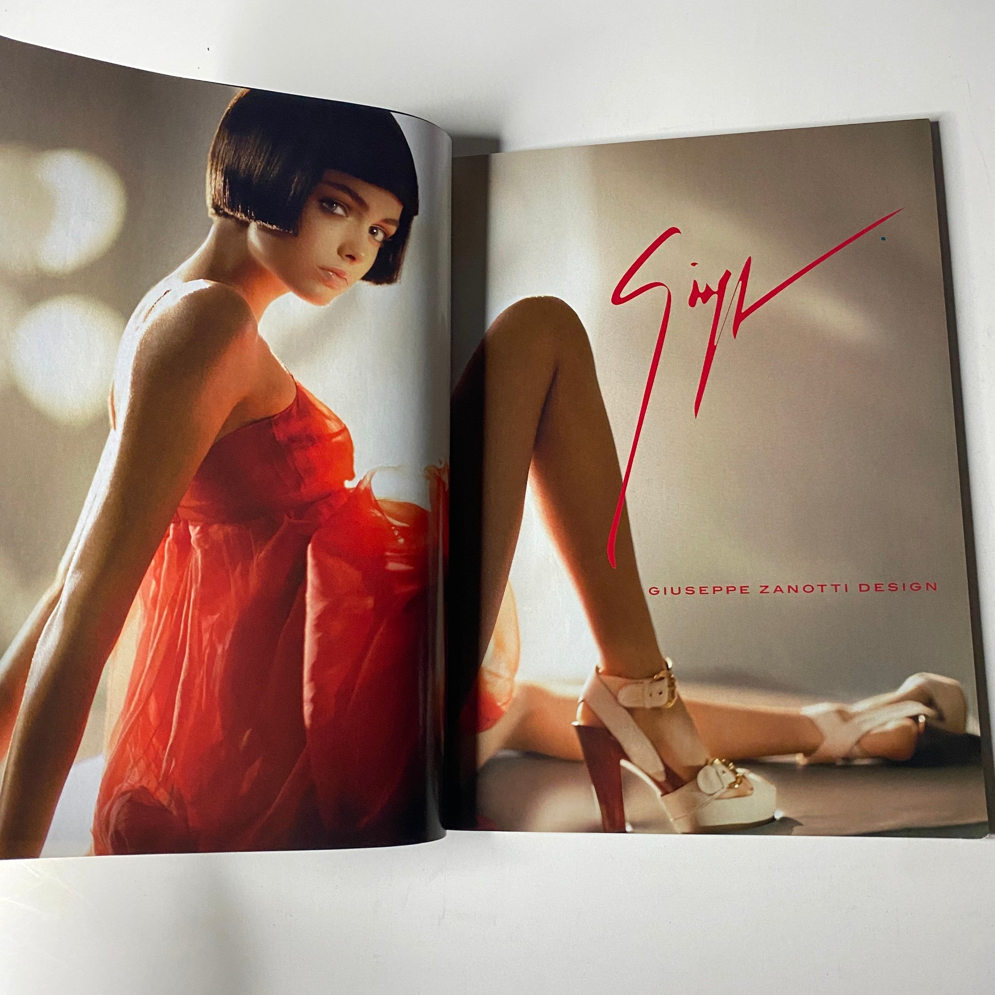 Vogue Magazine January 2007 displaying an advertisement for Giuseppe Zanotti Design with a stylish model showcasing elegant footwear.