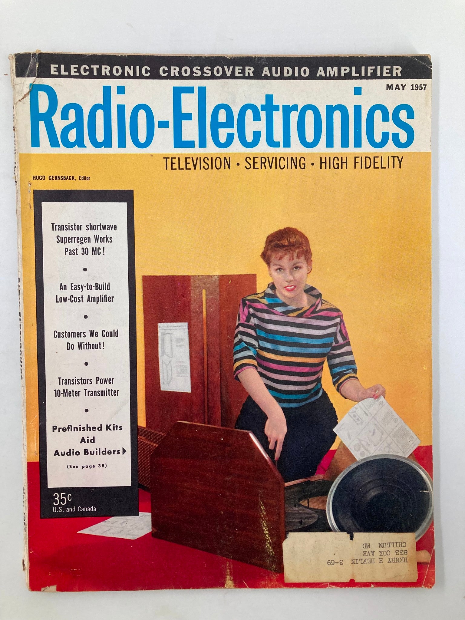 VTG Radio-Electronics Magazine May 1957 Prefinished Kits Aid Audio Builders