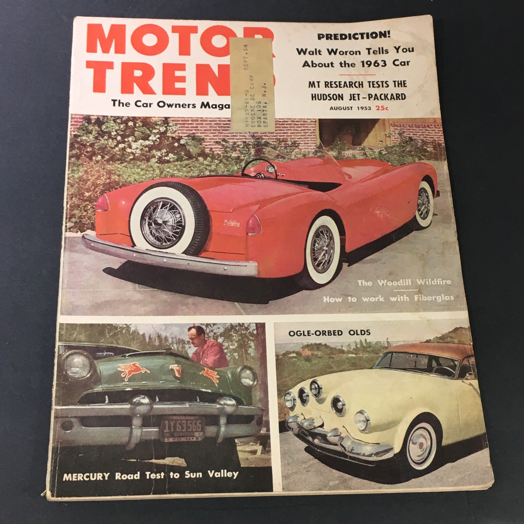 VTG Motor Trend Magazine August 1953 - Walt Woron / MT Research Test Hudson Jet