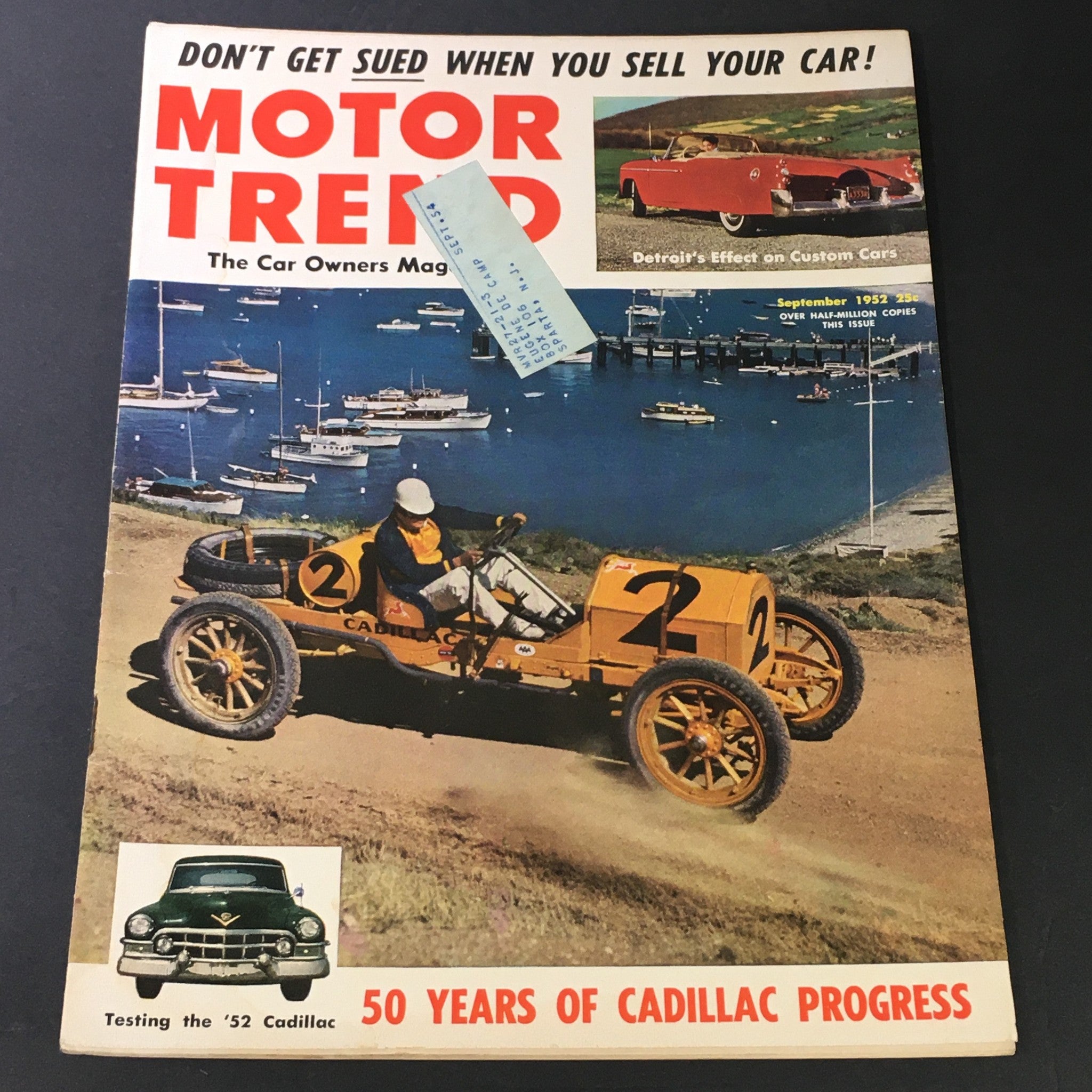 VTG Motor Trend Magazine September 1952 - Detroit Custom Cars / Cadillac at 50