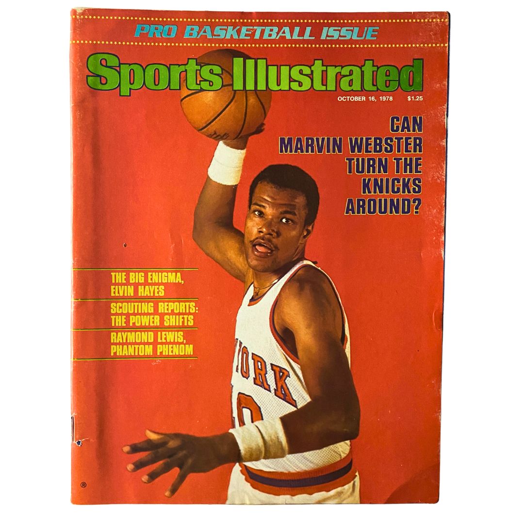 VTG Sports Illustrated Magazine October 16 1978 Marvin Webster No Label