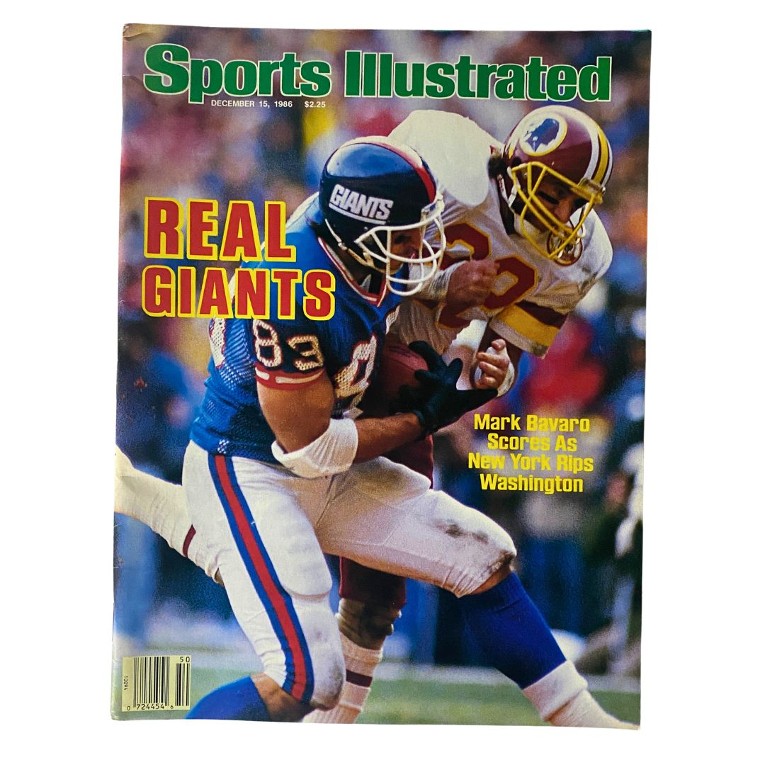 VTG Sports Illustrated Magazine December 15 1986 Mark Bavaro No Label VG