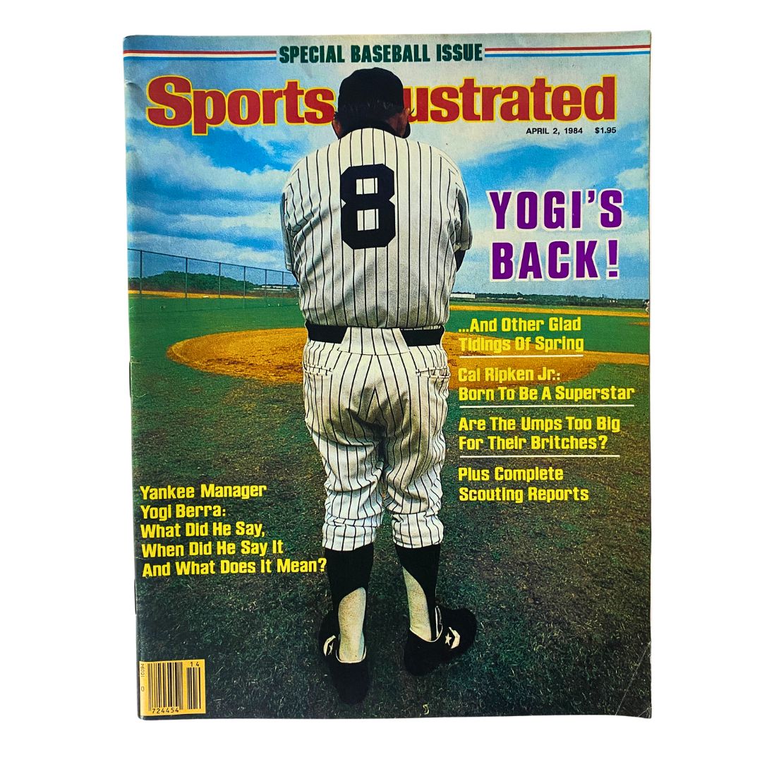 VTG Sports Illustrated Magazine April 2 1984 Yankee Manager Yogi Berra No Label