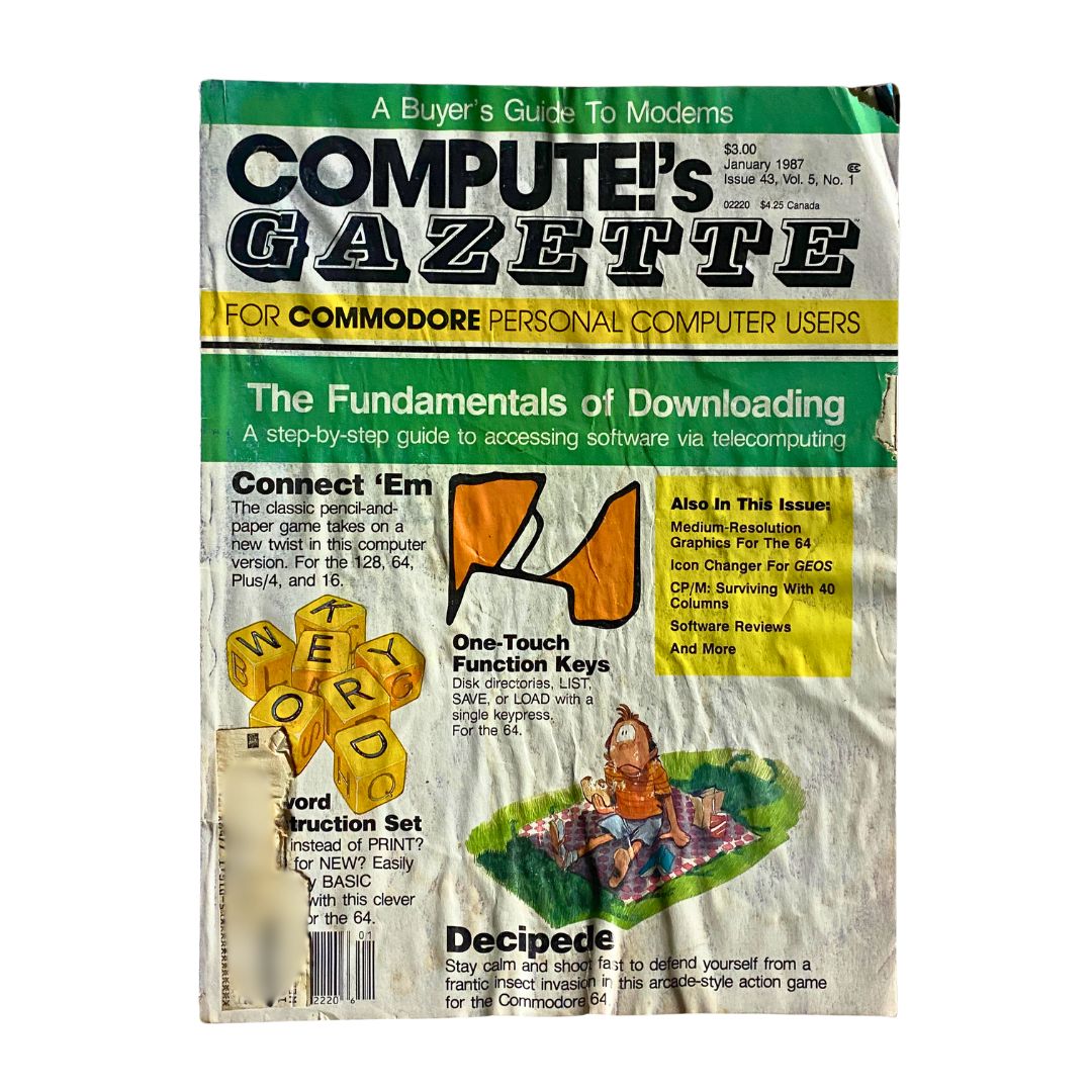 Compute's Gazette Magazine January 1987 Fundamentals of Downloading GD Interior