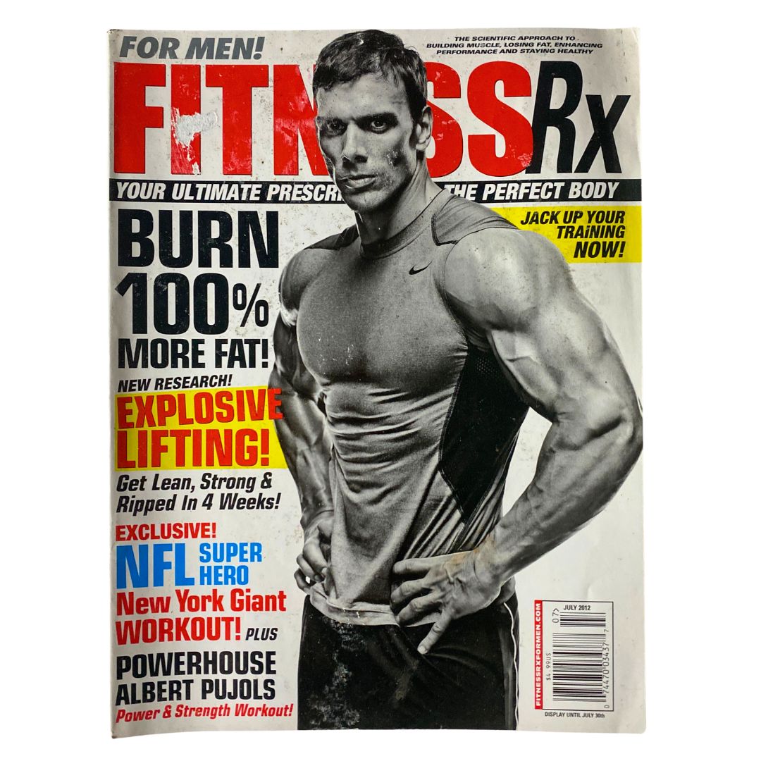 Fitness RX Magazine July 2012 NFL Super Hero & New York Giant Workout No Label