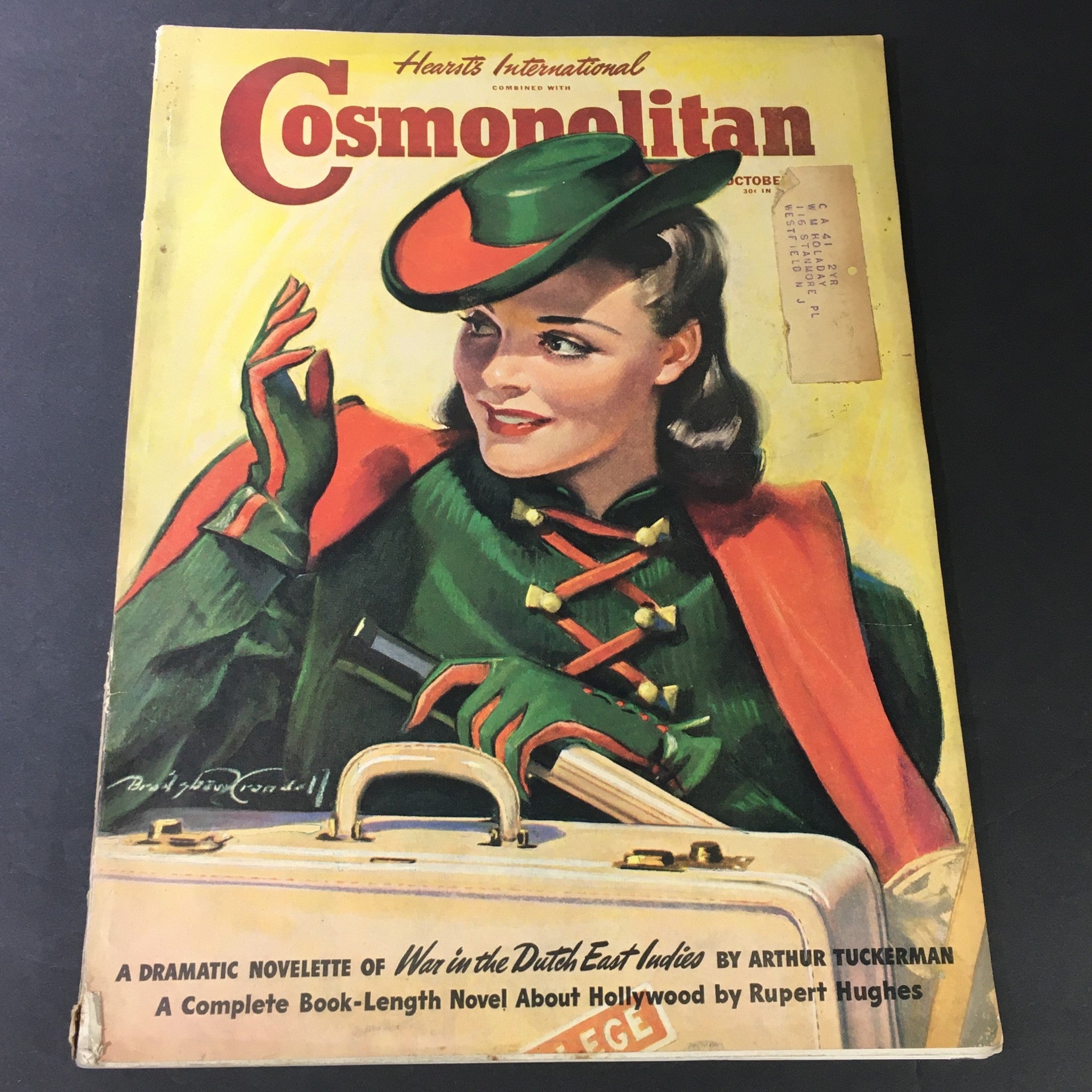 VTG Cosmopolitan Magazine #65 October 1940 - Cover Photo by Bradford Crandell