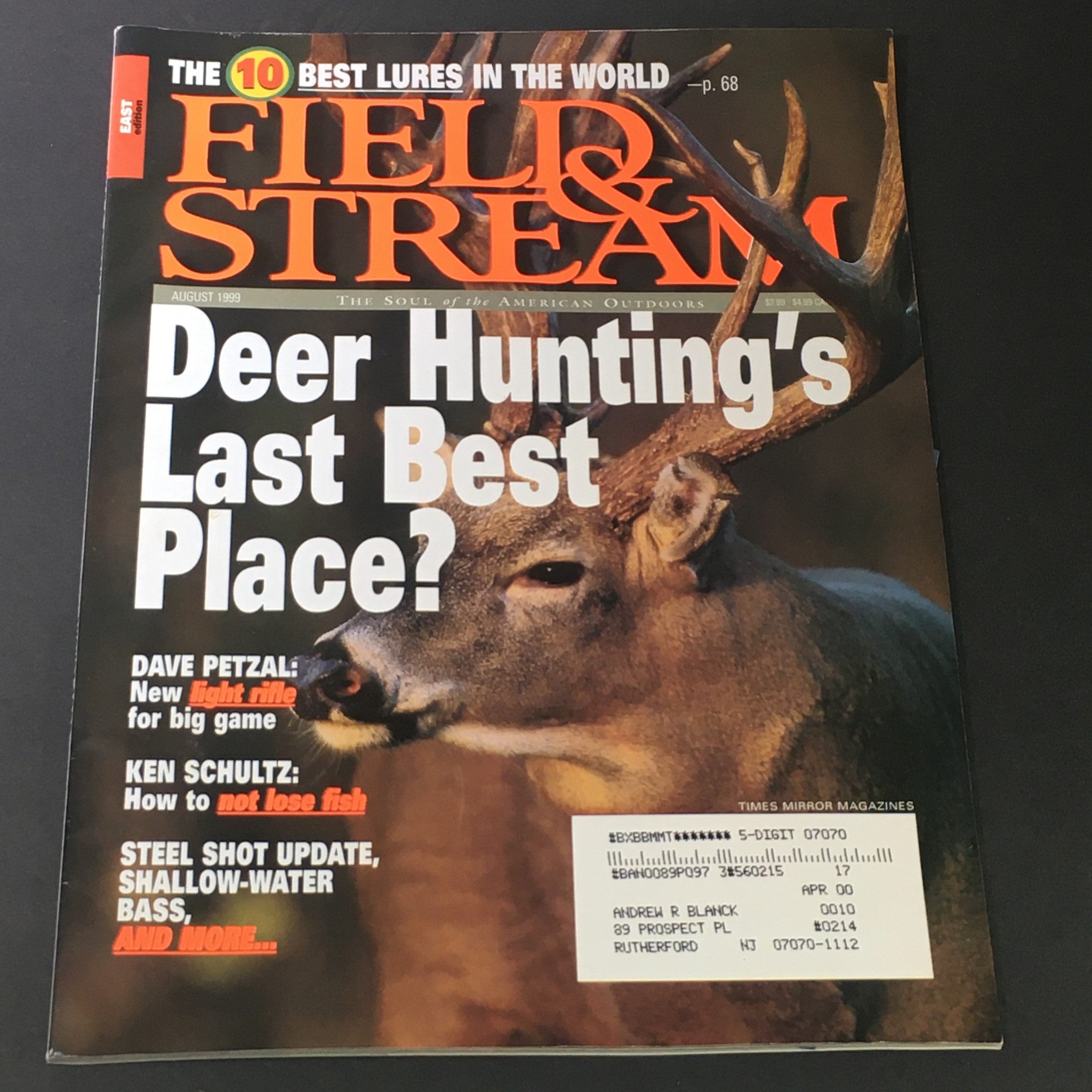 VTG Field & Stream Magazine August 1999 - Deer Hunting / Dave Petzal's Rifle