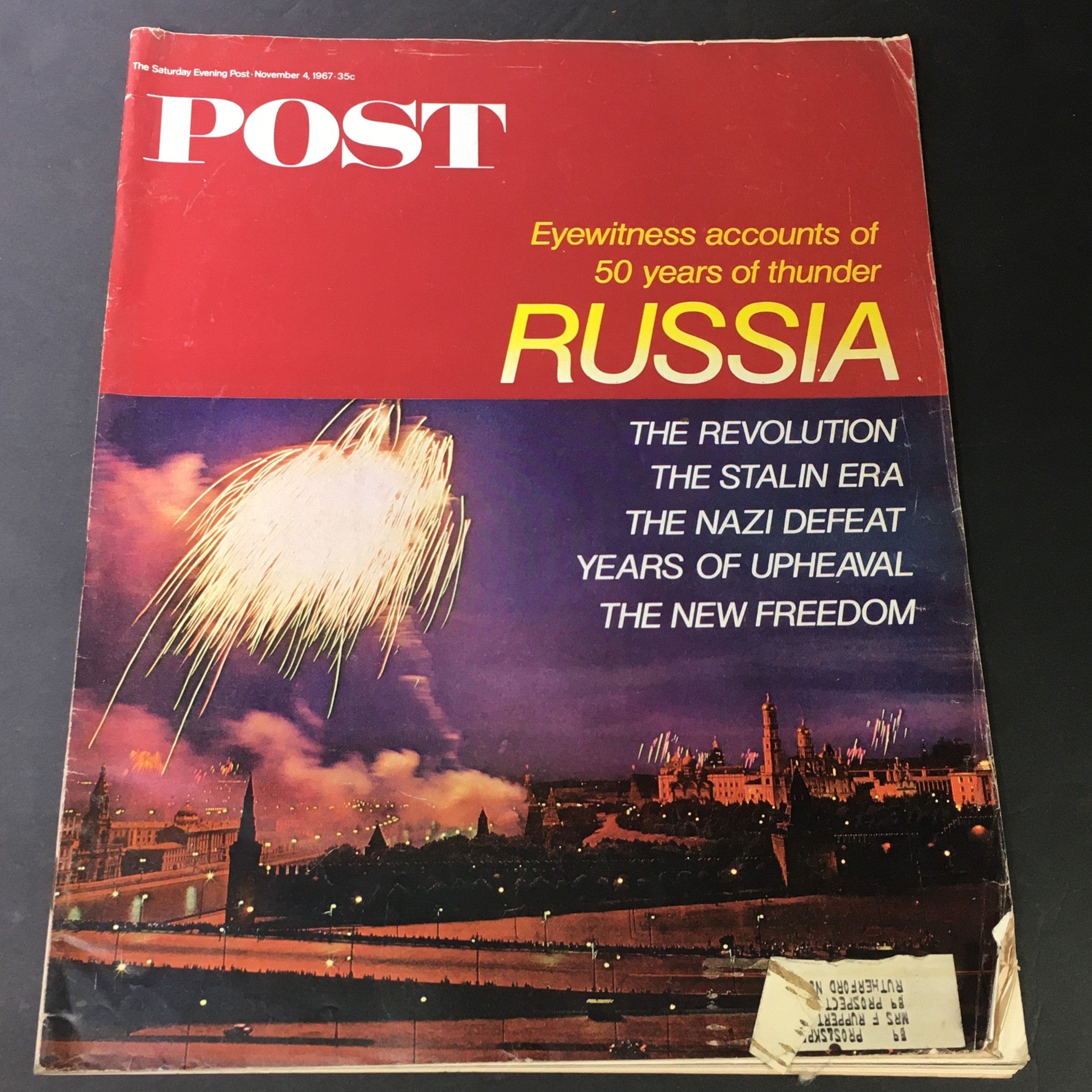 VTG The Saturday Evening Post November 4 1967 - 50 Years of Russia / Stalin Era