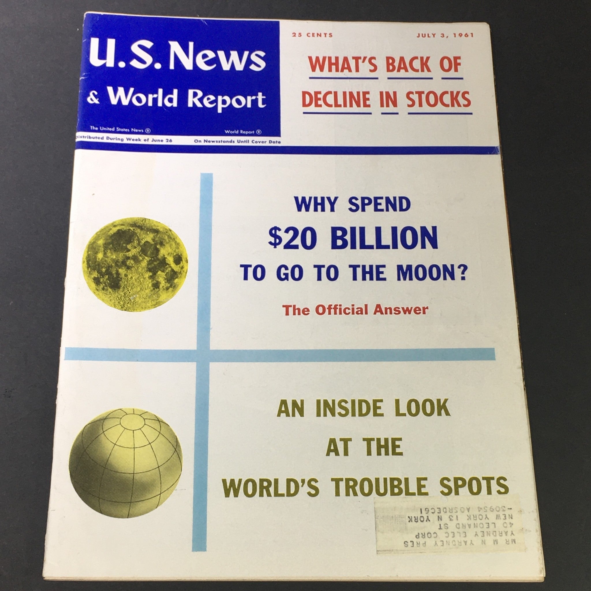 VTG U.S. News & World Report July 3 1961 - Inside Look The World's Trouble Spots