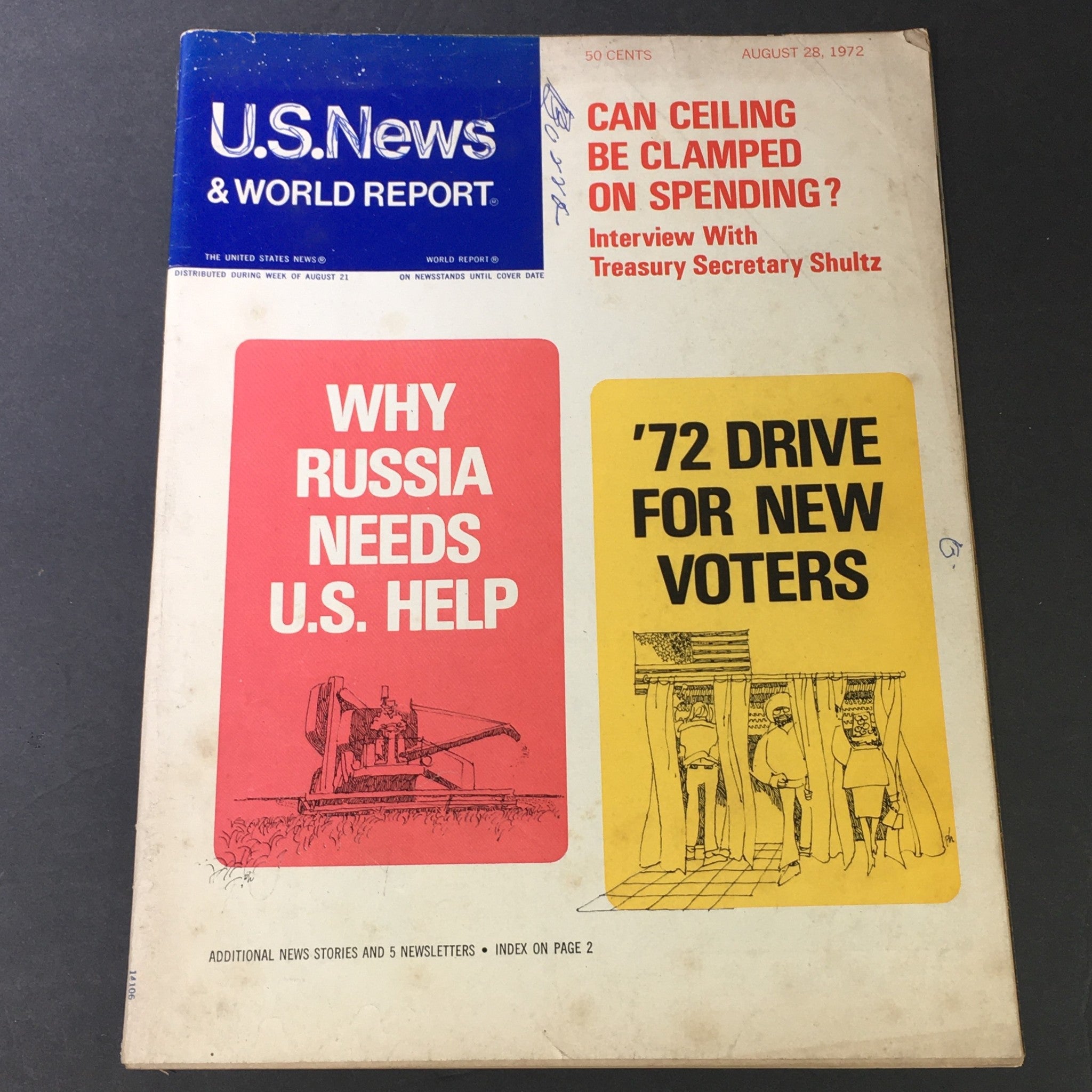 VTG U.S. News & World Report August 28 1972 - Why Russia Needs U.S. Help