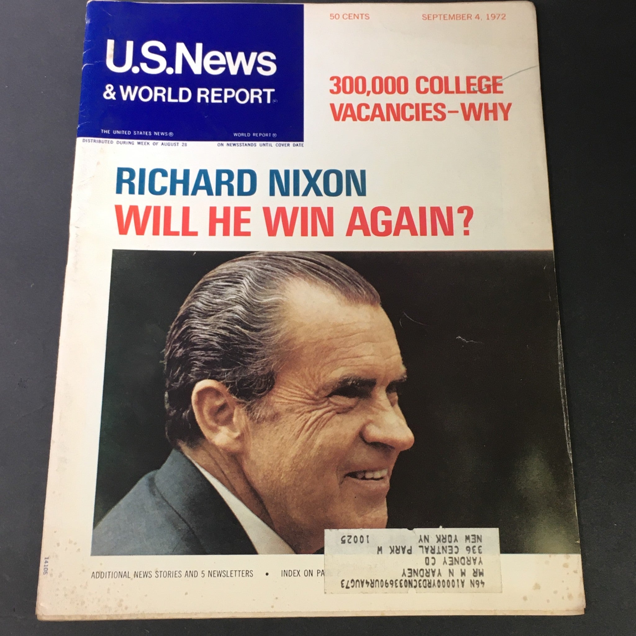 VTG U.S. News & World Report September 4 1972 - Will Richard Nixon Win Again?