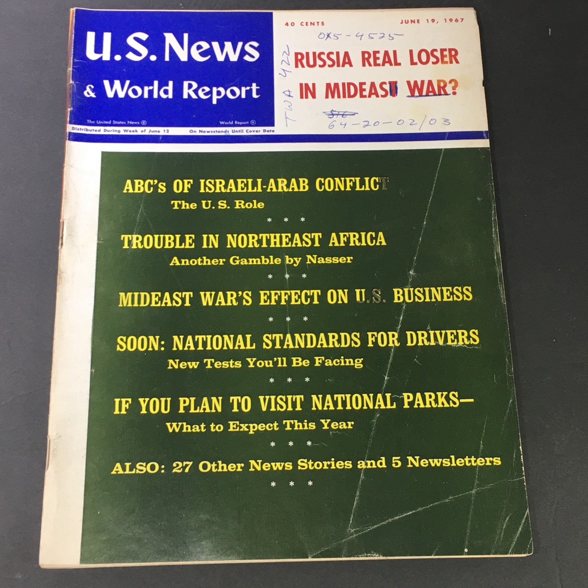 VTG U.S. News & World Report June 19 1967 - ABC's of Israeli-Arab Conflict