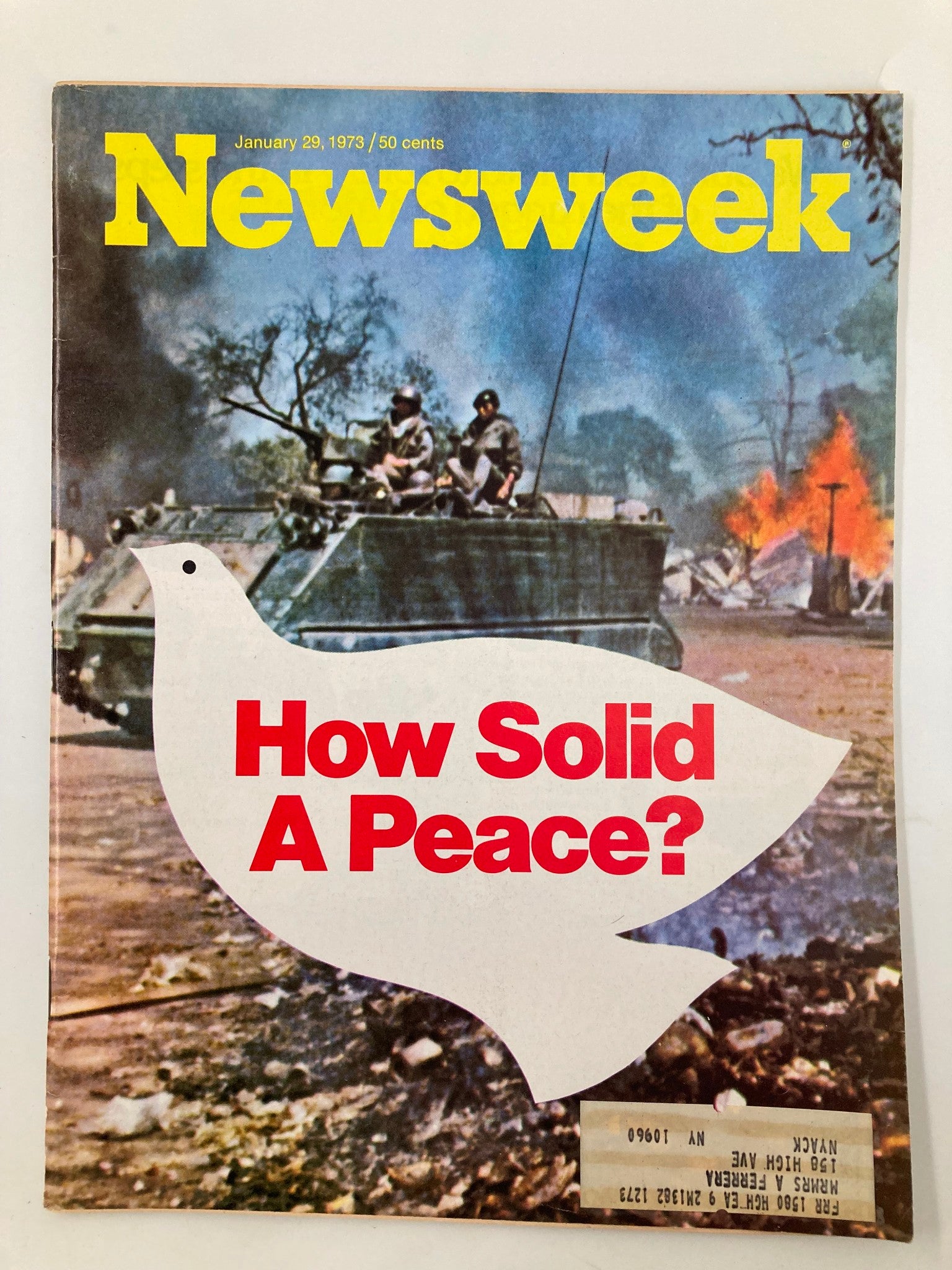 VTG Newsweek Magazine January 29 1973 How Solid A Peace?