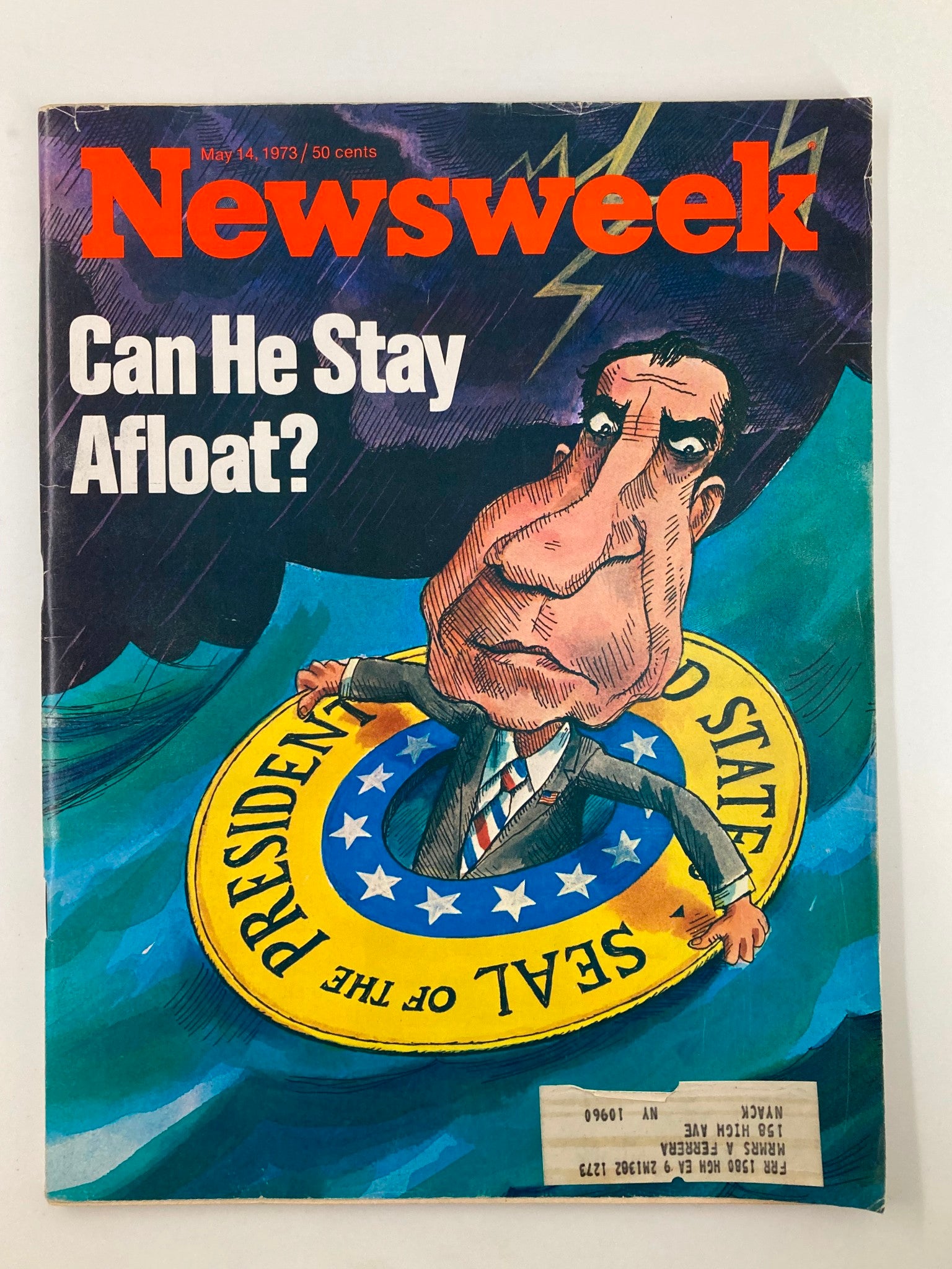 VTG Newsweek Magazine May 14 1973 Richard Nixon Can He Stay Afloat?