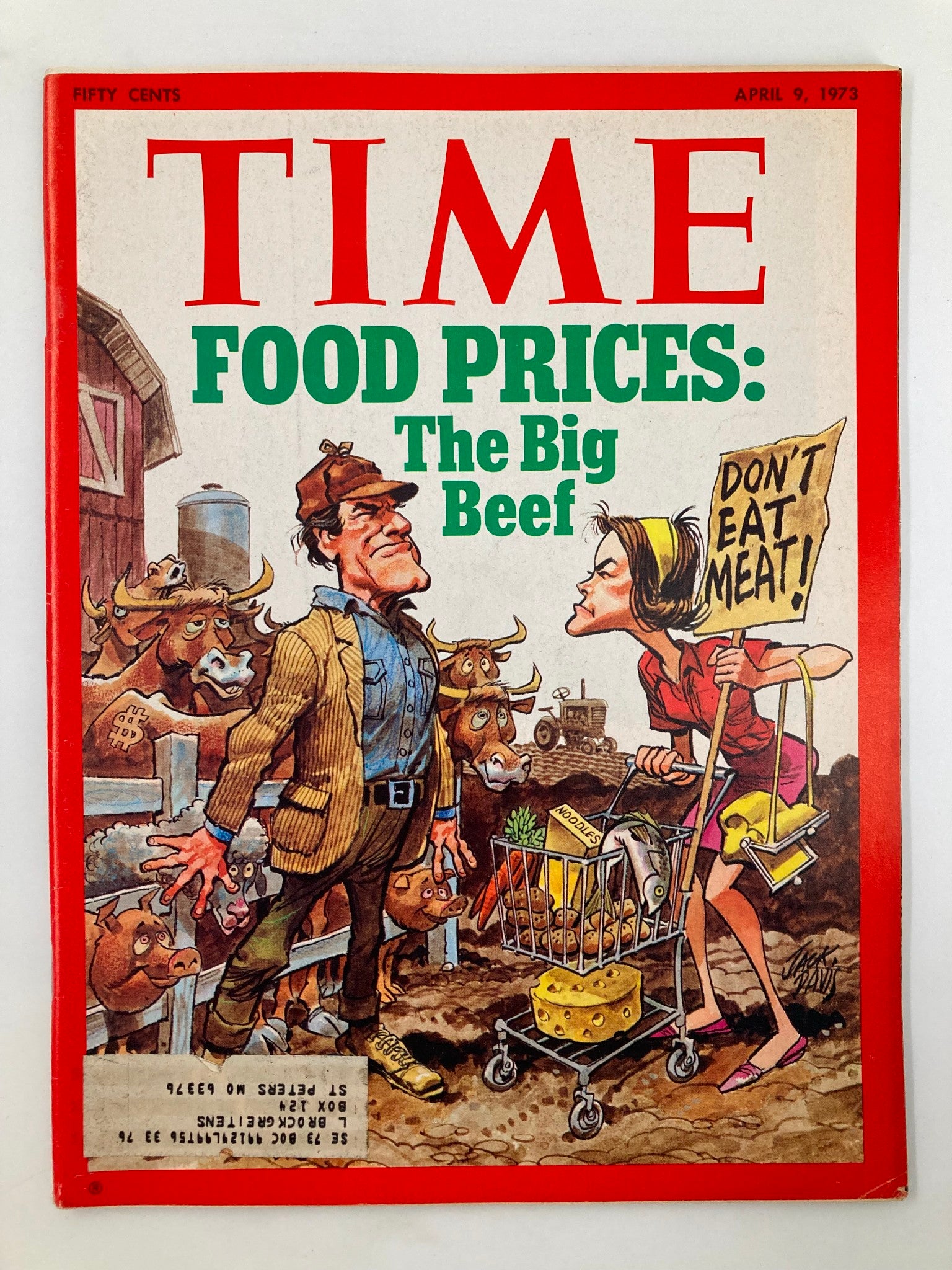 VTG Time Magazine April 9 1973 Food Prices The Big Beef