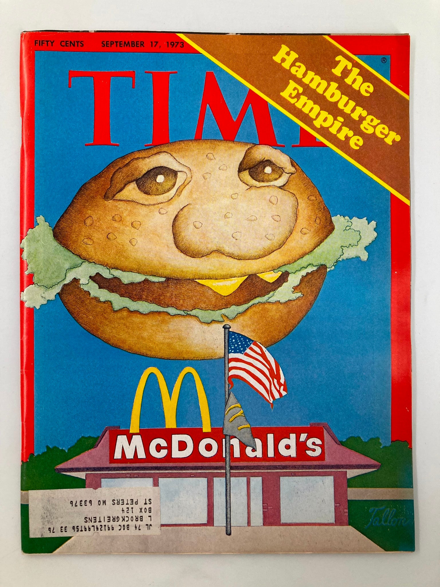 VTG Time Magazine September 17 1973 Mcdonald's The Hamburger Empire