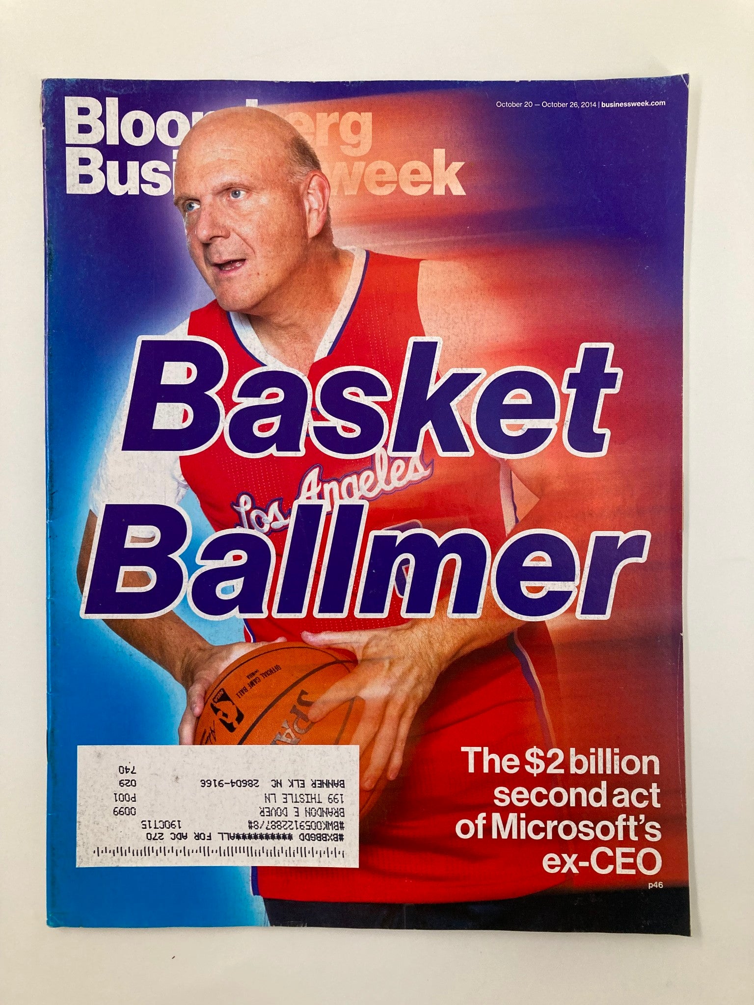 Bloomberg Businessweek Magazine October 20 2014 Steve Ballmer Microsoft's Ex-CEO