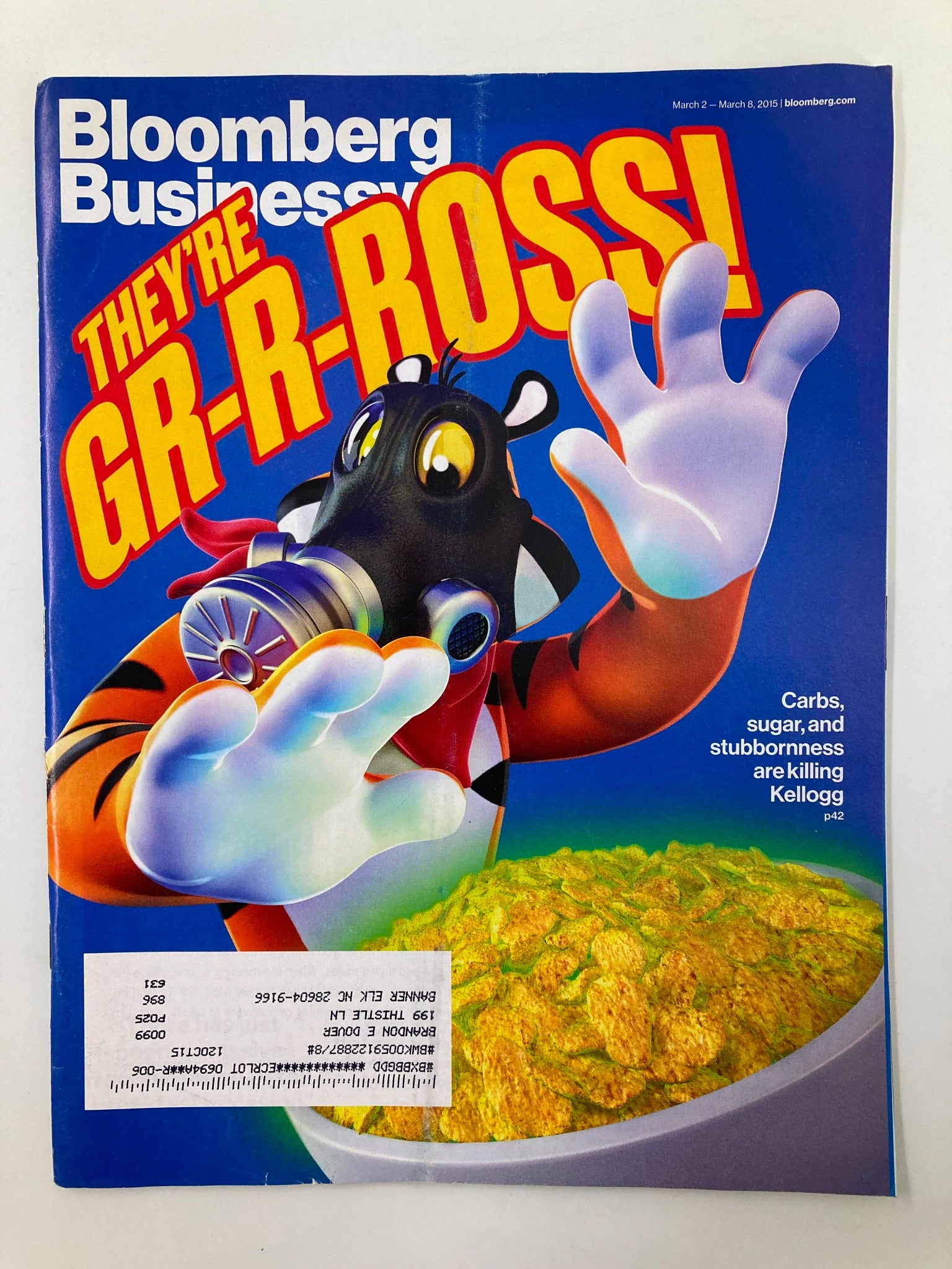 Bloomberg Businessweek Magazine March 2 2015 Carbs, Sugar & Stubbornness Kellogg