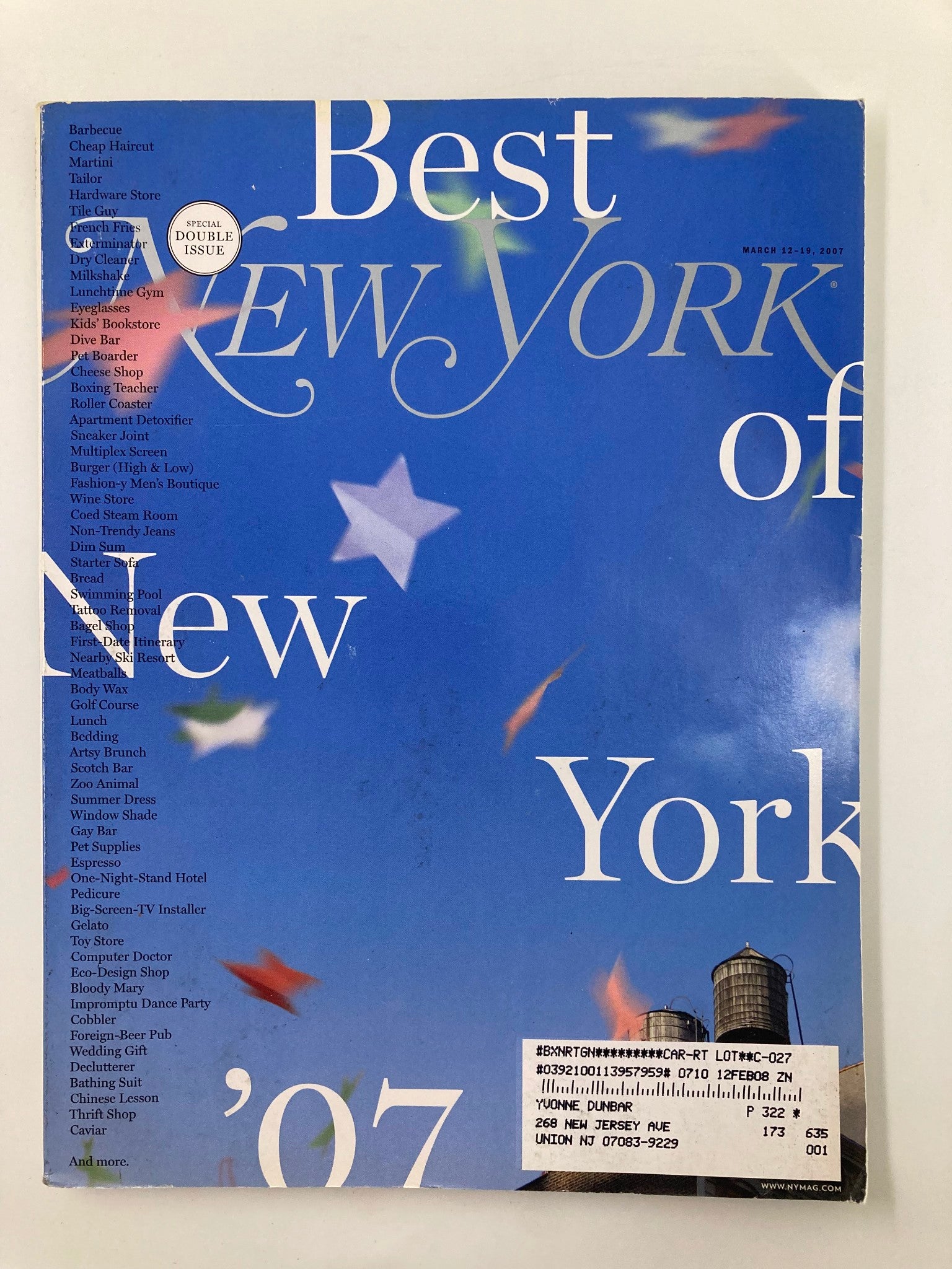 New York Magazine March 12 2007 One-Night Stand Hotel and Impromptu Dance Party