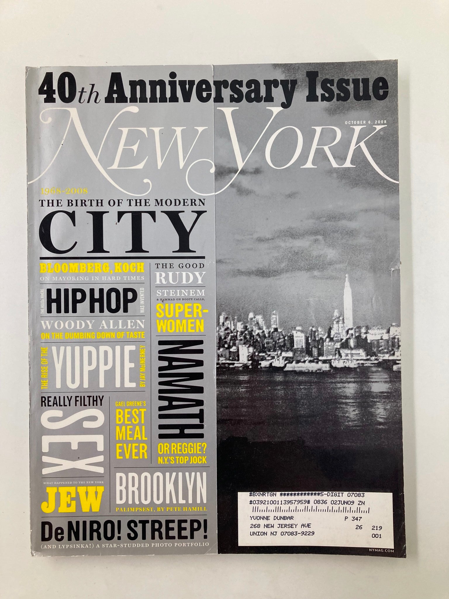 New York Magazine October 6 2008 The Birth of the Modern City