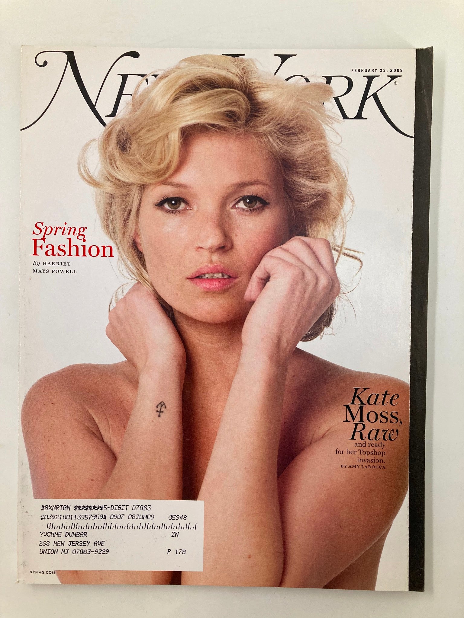 New York Magazine February 23 2009 Kate Moss Raw Ready For Her Topshop Invasion