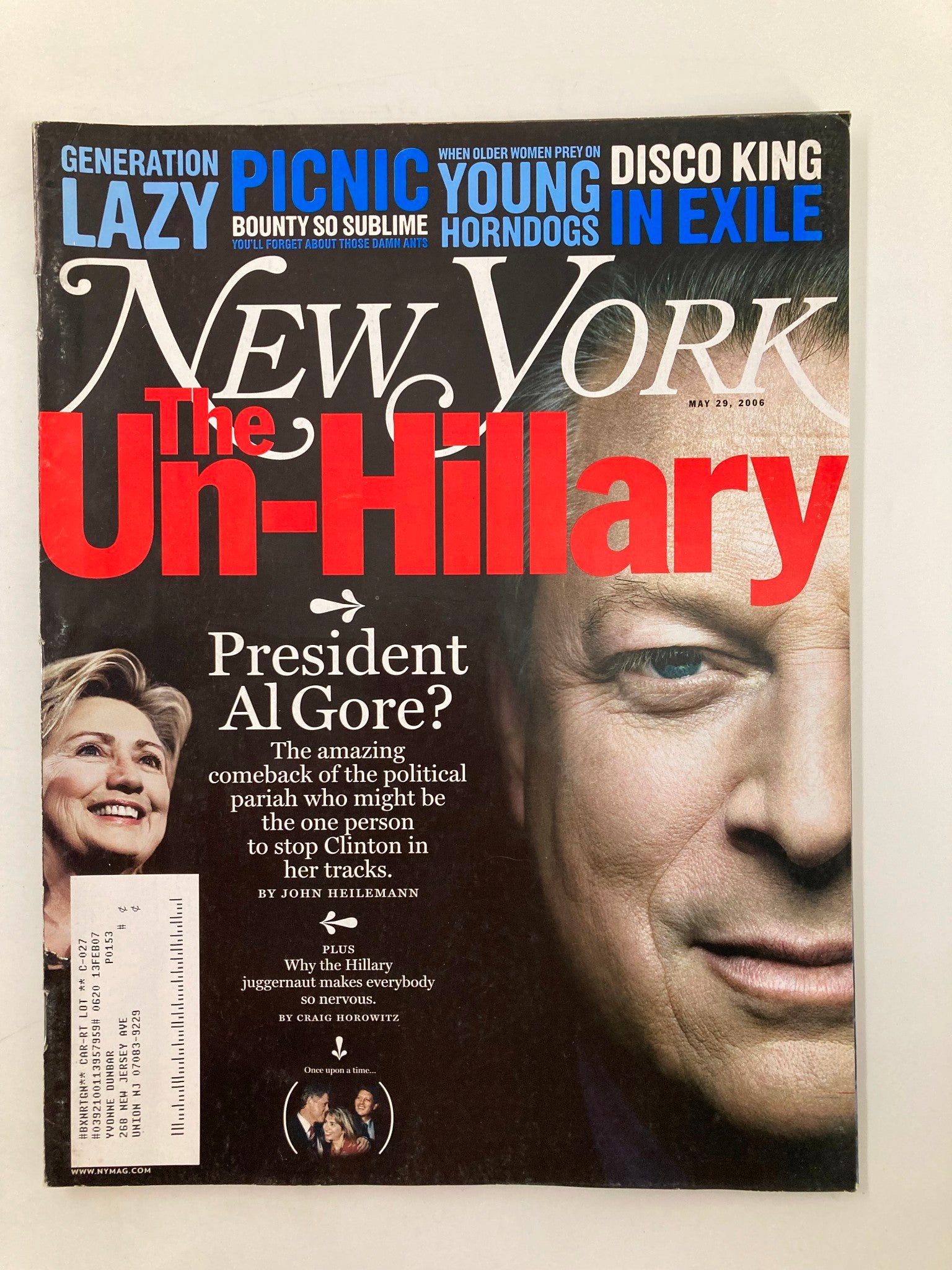 New York Magazine May 29 2006 Al Gore and Hillary Clinton The Amazing Comeback