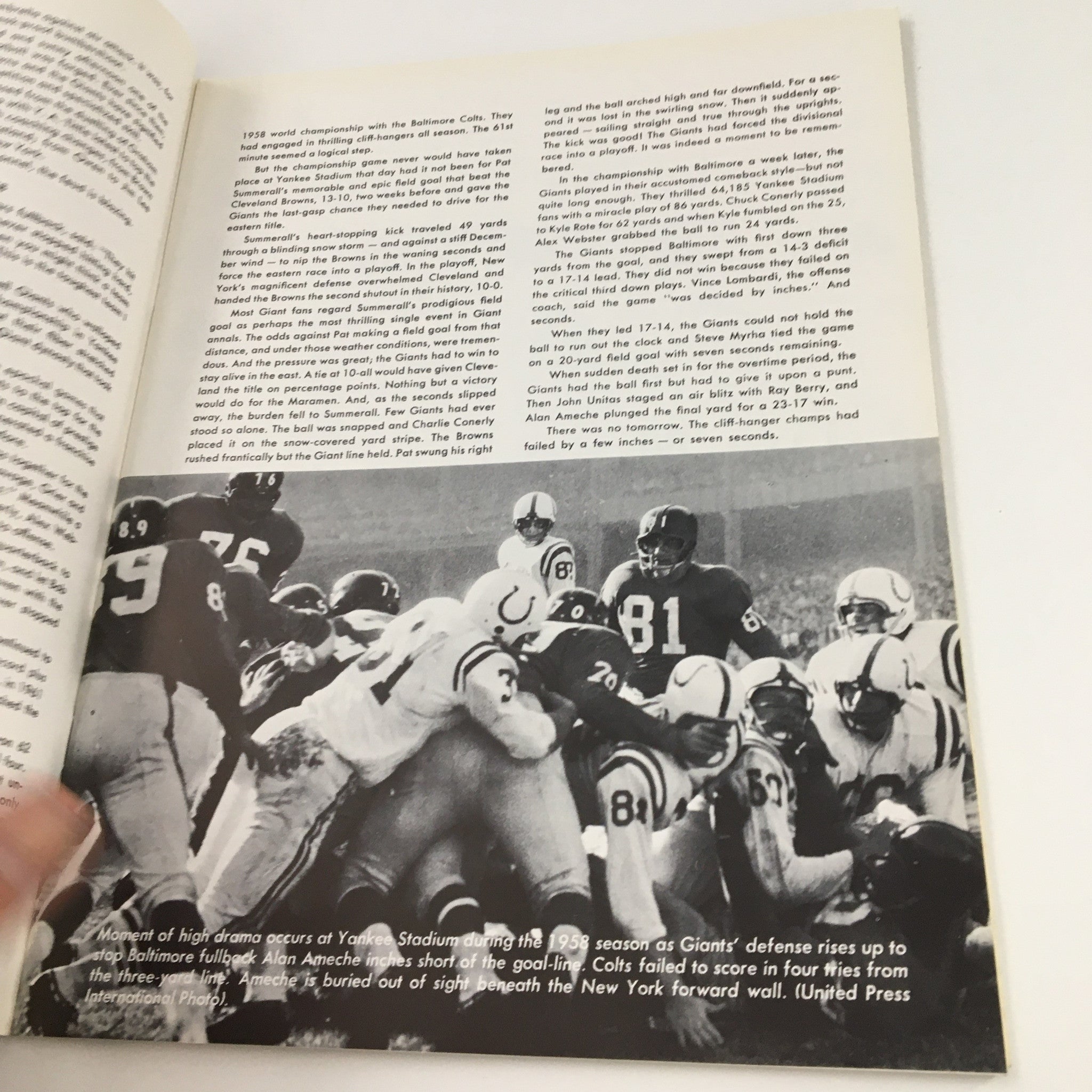 1963 Official Yearbook of New York Football Giants