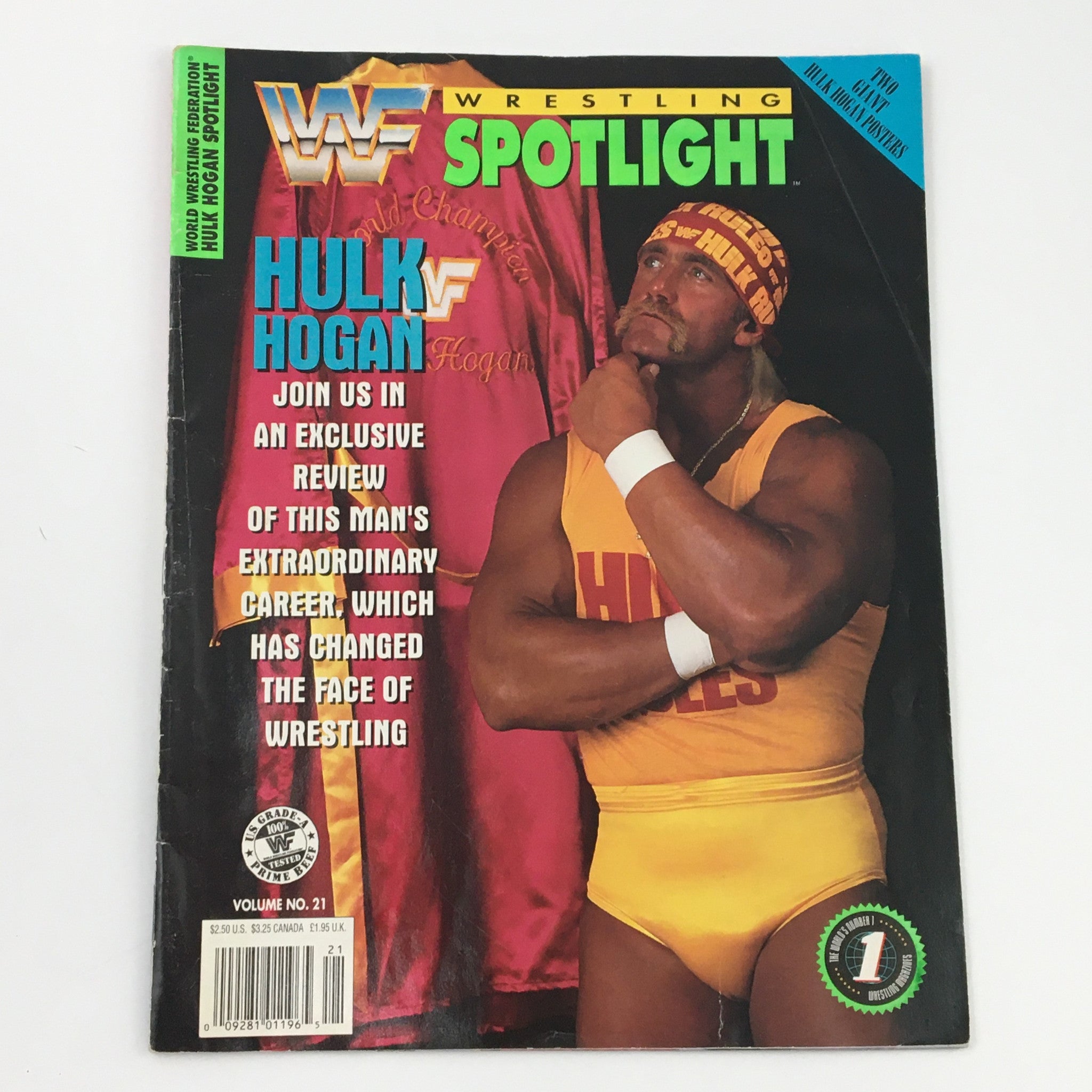 WWF Wrestling Spotlight Magazine 1991 Vol #21 Hulk Hogan, No Poster No Label