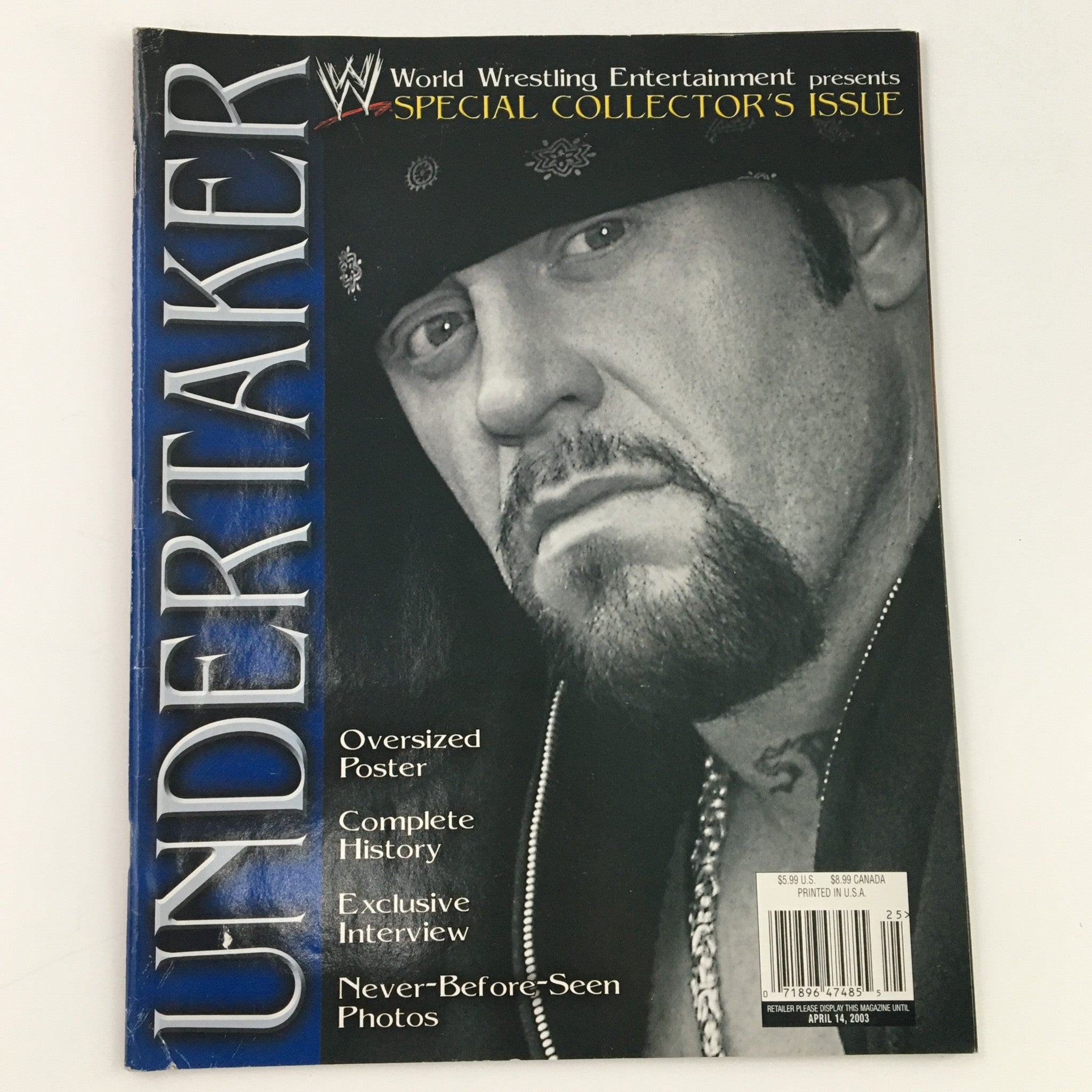 WWE Magazine Special Collector's Issue April 2003 The Undertaker, w Poster