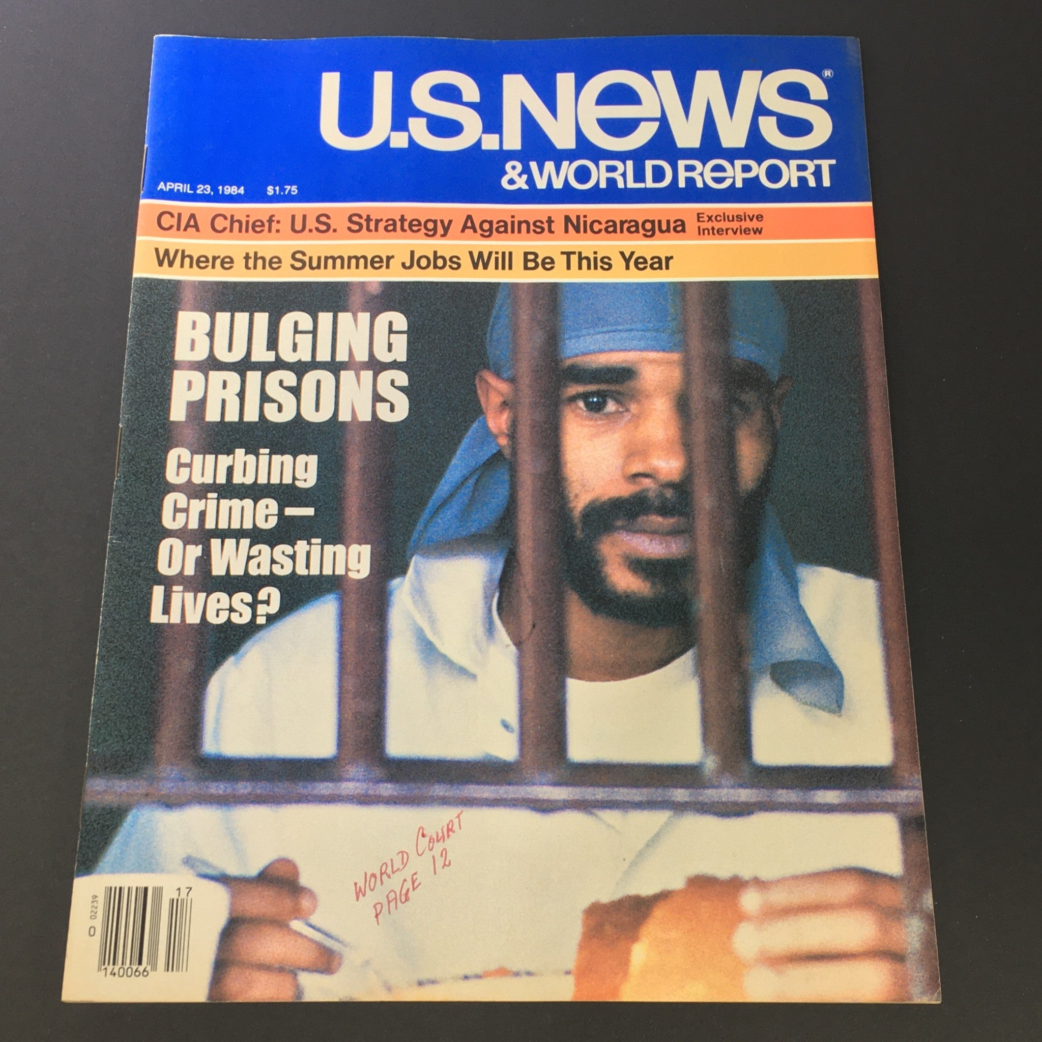 VTG US News & World Report Magazine April 23 1984 - Bulging Prisons / Newsstand