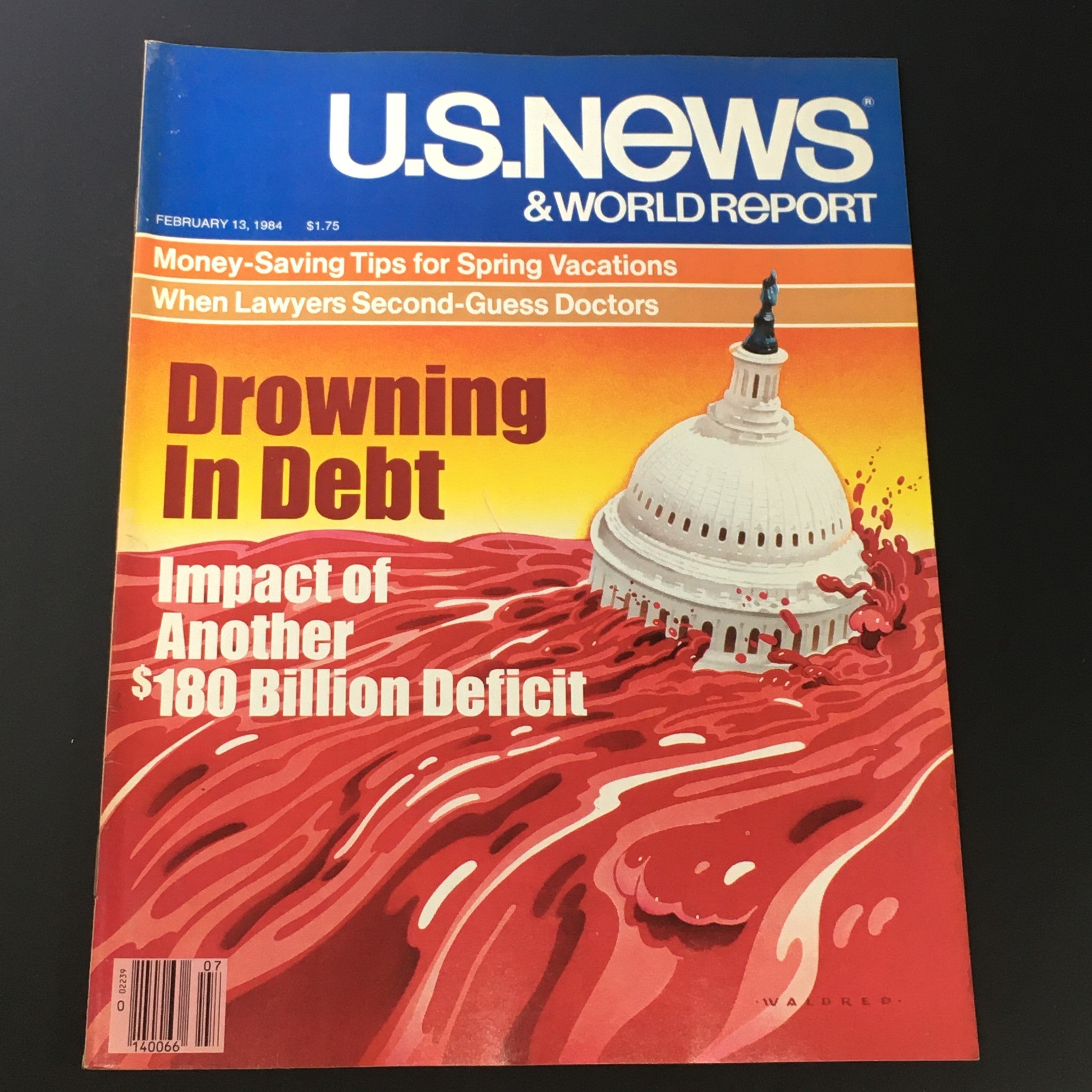 VTG US News & World Report Magazine February 13 1984 - Drowning in Debt